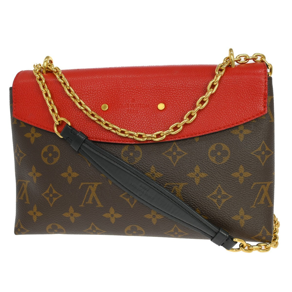 Louis Vuitton Saint Placide Monogram Canvas And Leather Brown Canvas Shoulder Bag Bag (Pre-Owned)