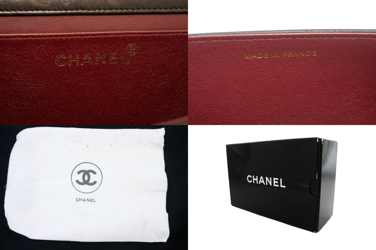 Chanel Vintage Full Flap Quilted Lambskin Black Leather Shoulder Bag Bag (Pre-Owned)