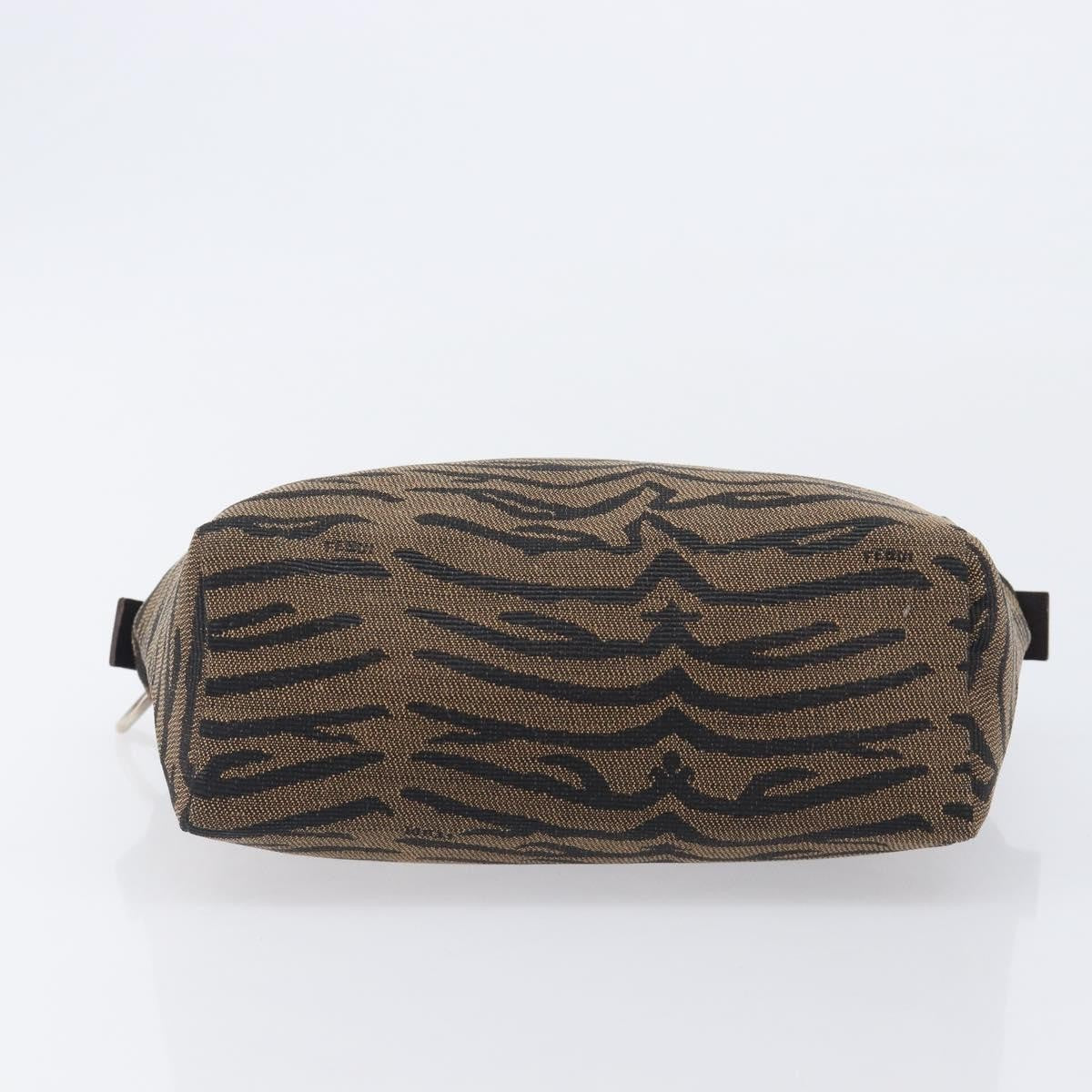 Fendi Handbag Canvas Brown Canvas Handbag (Pre-Owned)