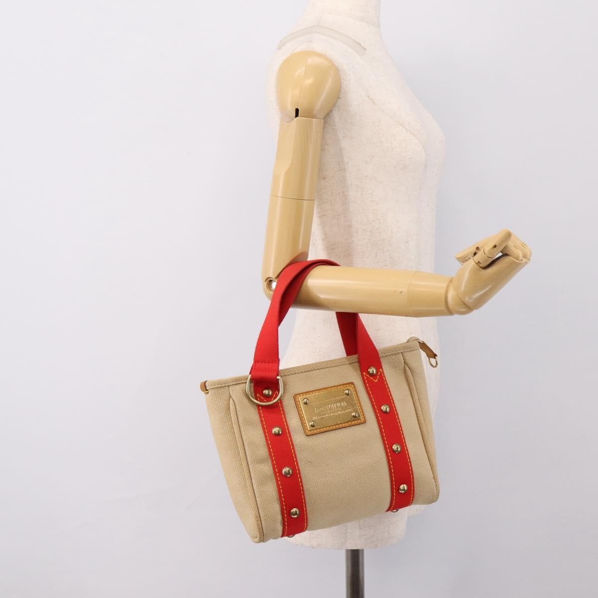 Louis Vuitton Antigua Canvas Beige Canvas Tote Bag Bag (Pre-Owned)