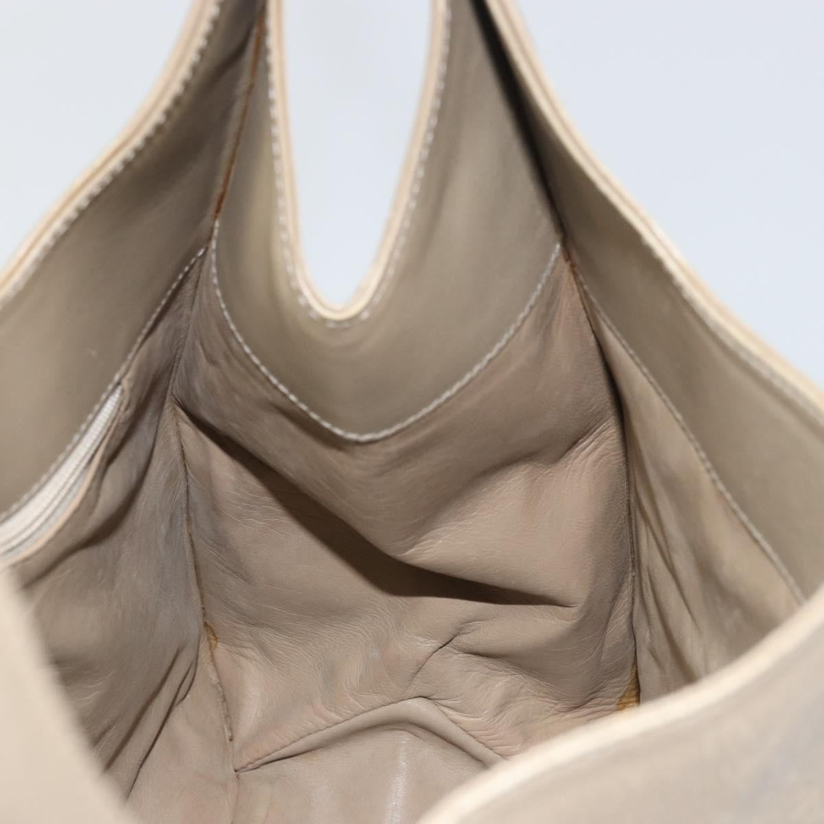 Gucci Vintage Leather Beige Leather Shoulder Bag Bag (Pre-Owned)