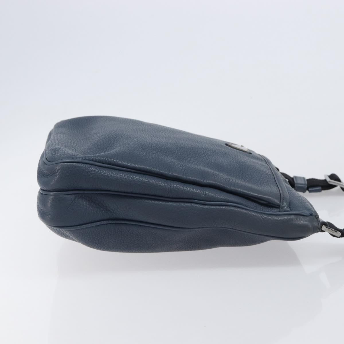 Prada Messenger Saffiano Leather Navy Leather Handbag (Pre-Owned)