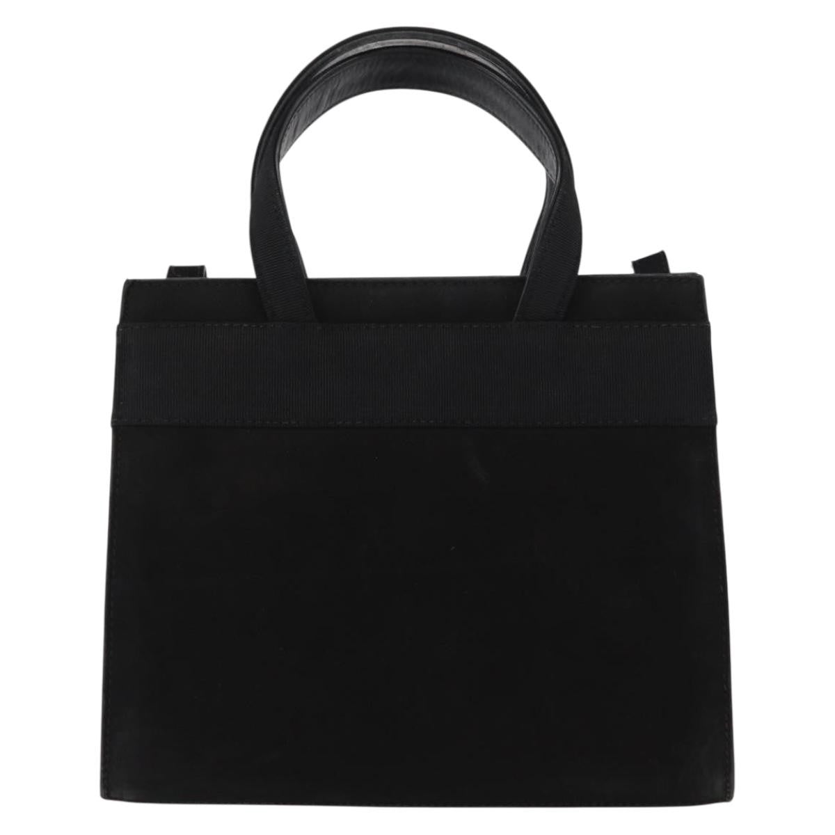 Salvatore Ferragamo Convertible Vara Bow Suede Black Suede Handbag (Pre-Owned)