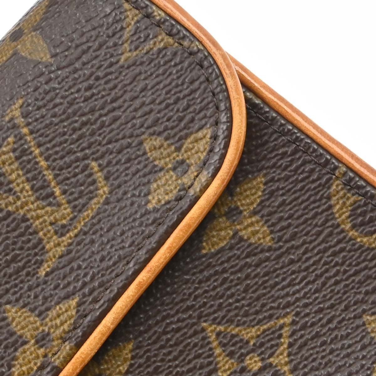 Louis Vuitton Florentine Waist Monogram Canvas Brown Canvas Handbag (Pre-Owned)
