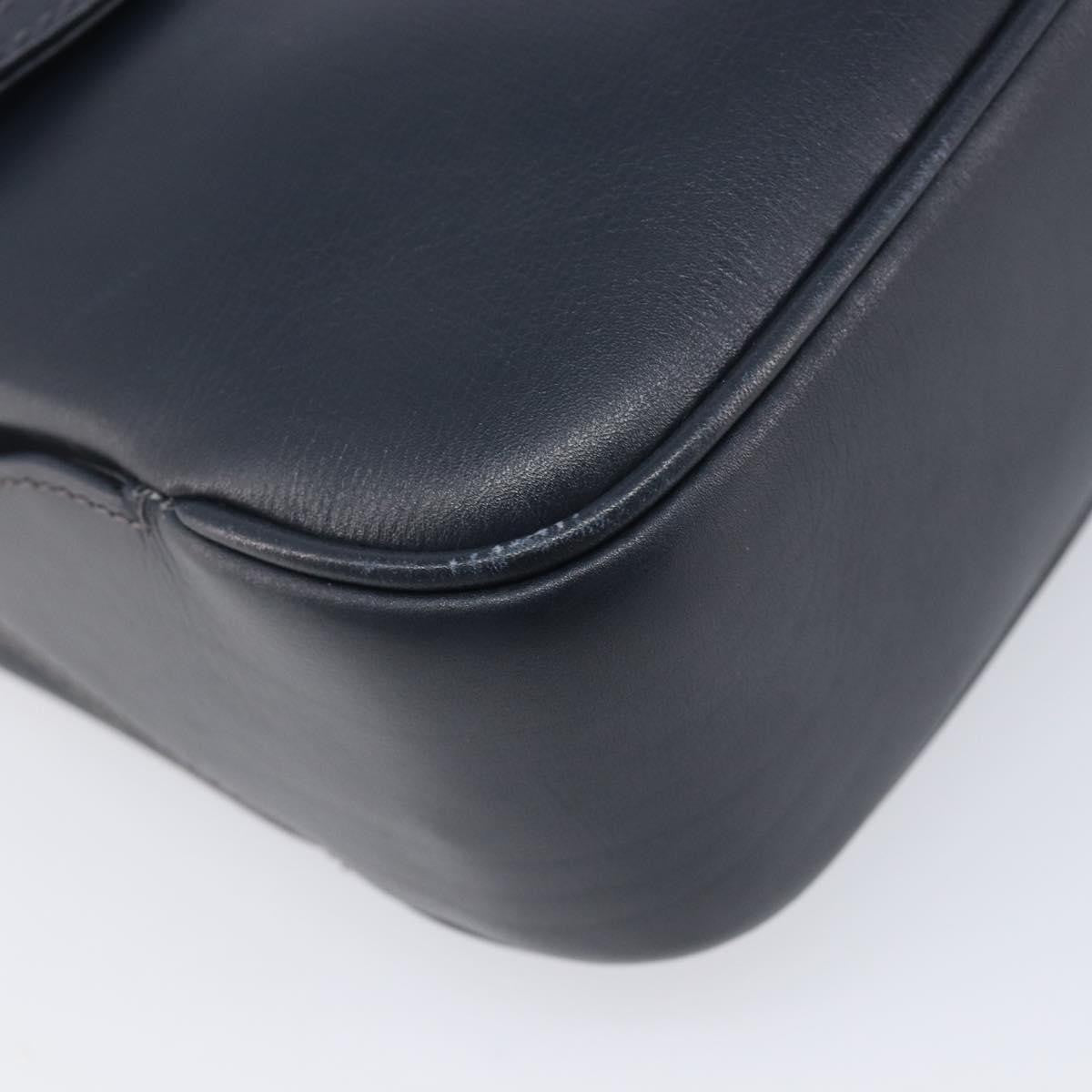 Gucci Shoulder Leather Navy Leather Shoulder Bag Bag (Pre-Owned)
