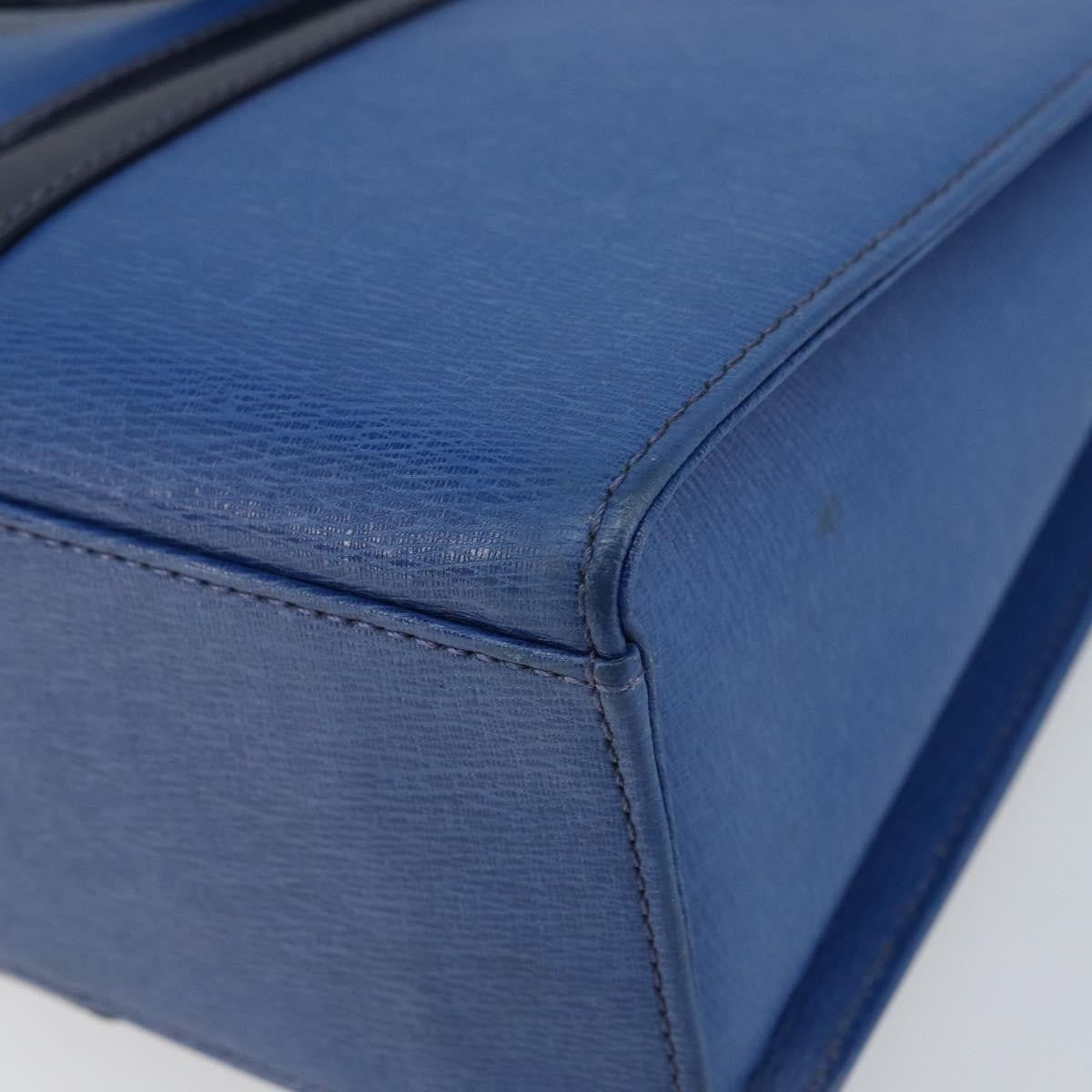 Burberry Vintage Leather Blue Leather Handbag (Pre-Owned)