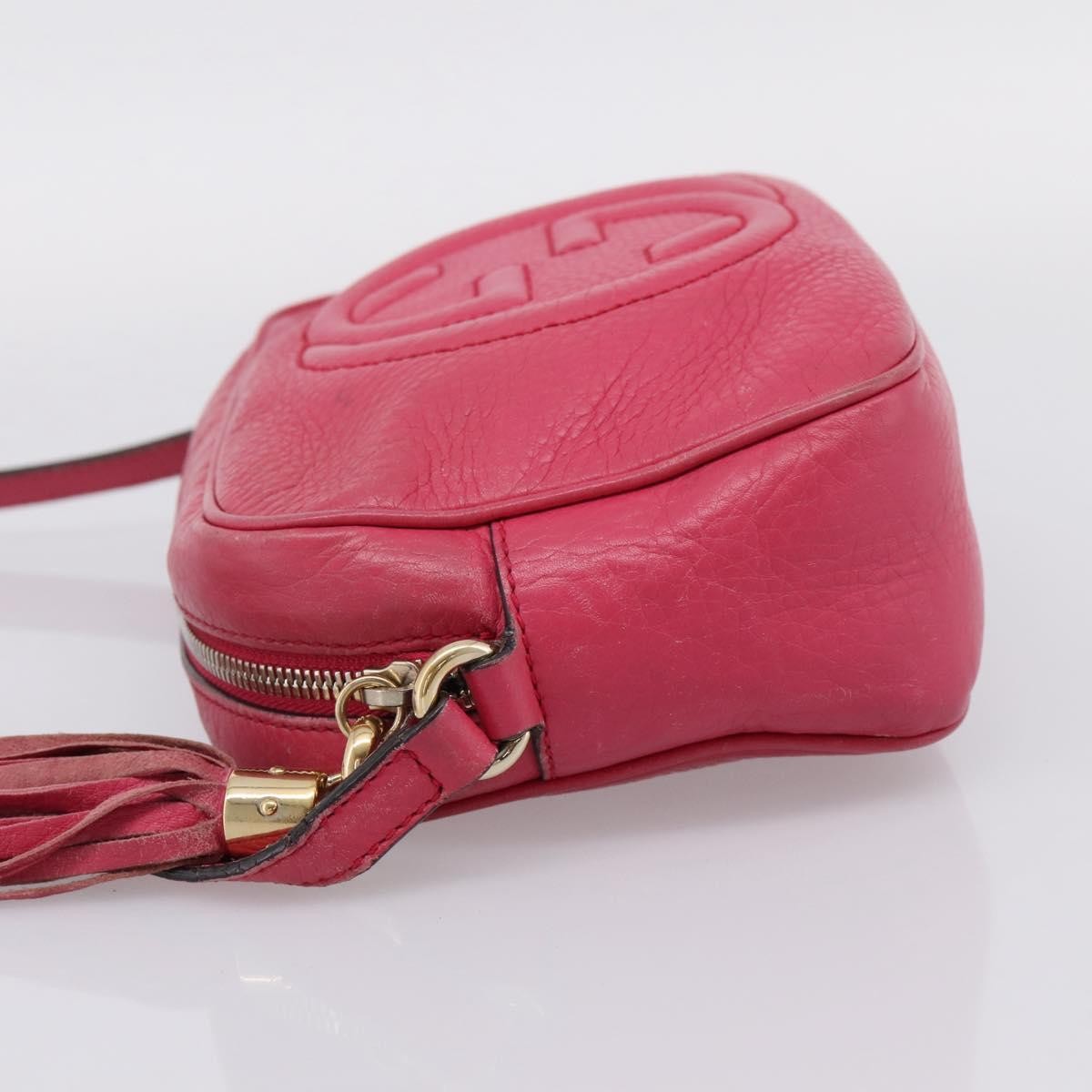 Gucci Soho Disco Leather Pink Leather Crossbody Bag Bag (Pre-Owned)