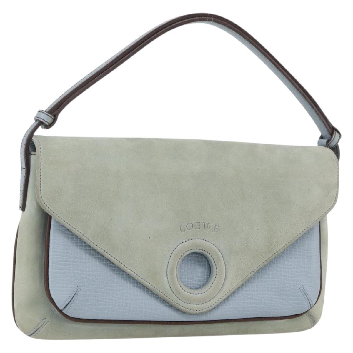 Loewe Vintage Leather Blue Leather Handbag (Pre-Owned)