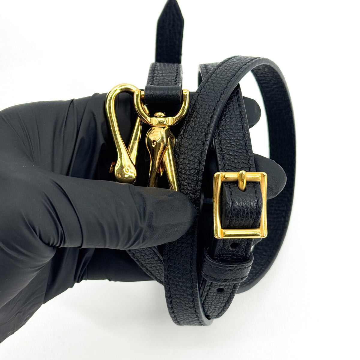 Burberry Camberley Top Handle Leather Black Leather Handbag (Pre-Owned)