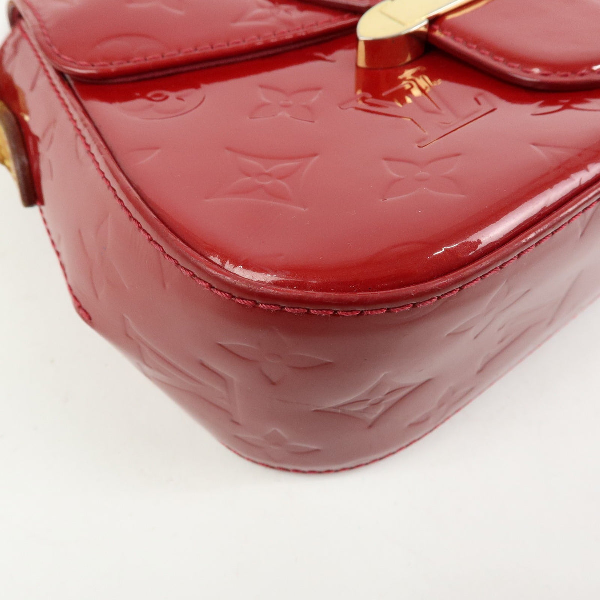 Louis Vuitton Bellflower Monogram Vernis Red Patent_Leather Handbag (Pre-Owned)