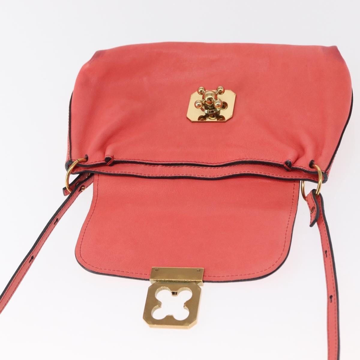 Chloe Elsie Leather Pink Leather Shoulder Bag Bag (Pre-Owned)