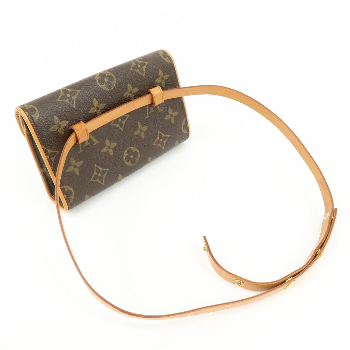 Louis Vuitton Florentine Waist Monogram Canvas Brown Canvas Handbag (Pre-Owned)