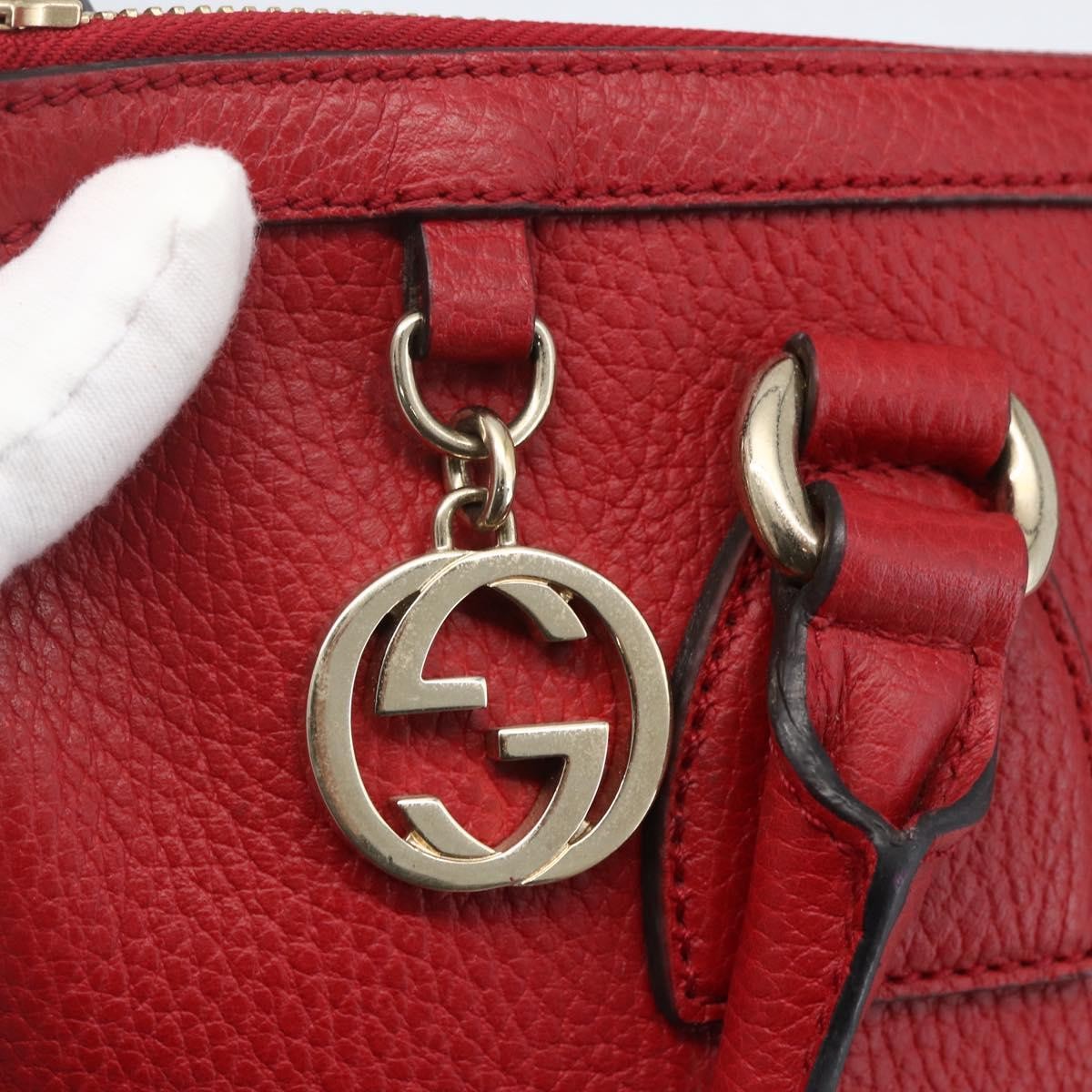 Gucci Vintage Soho Convertible Satchel Leather Red Leather Handbag (Pre-Owned)
