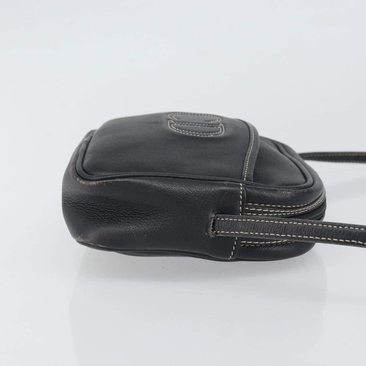 Christian Dior Cd Shoulder Bag Leather Navy Leather Shoulder Bag Bag (Pre-Owned)
