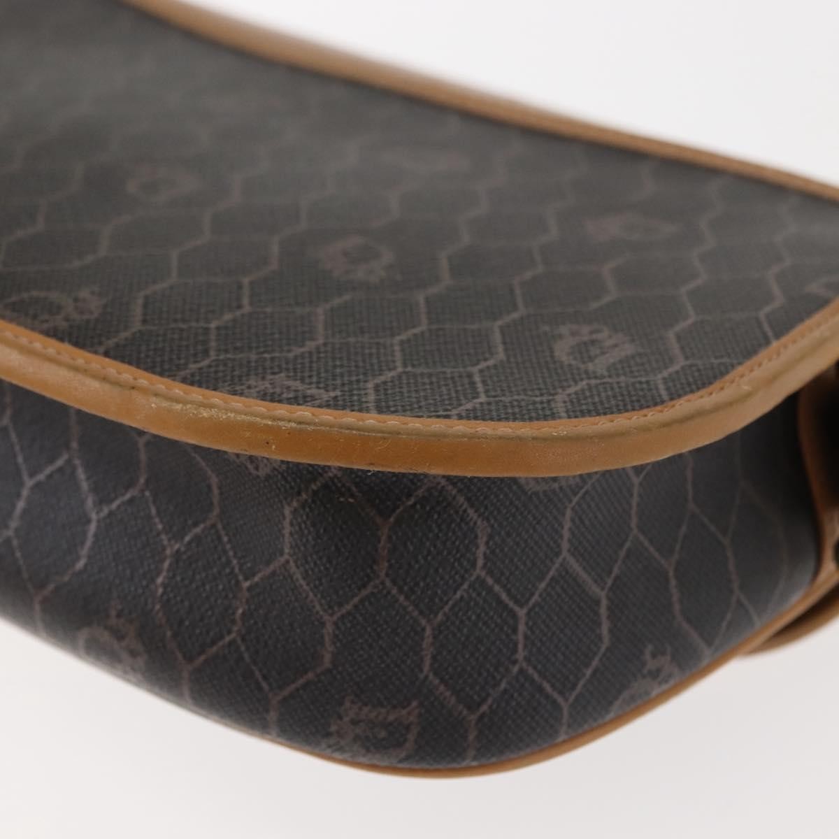 Christian Dior Vintage Honeycomb Canvas And Leather Brown Canvas Shoulder Bag Bag (Pre-Owned)