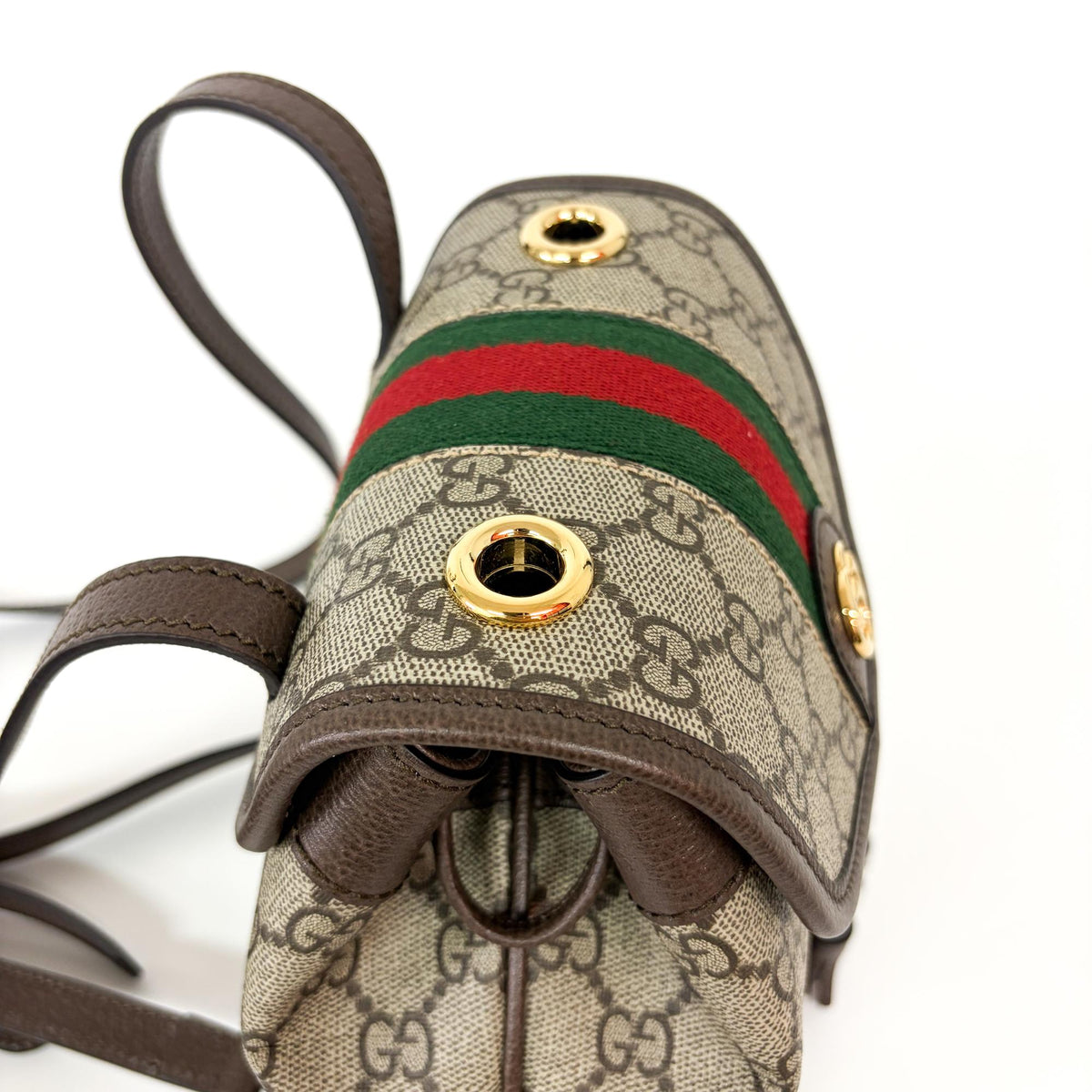 Gucci Ophidia Gg Coated Canvas And Leather Beige Canvas Shoulder Bag Bag (Pre-Owned)