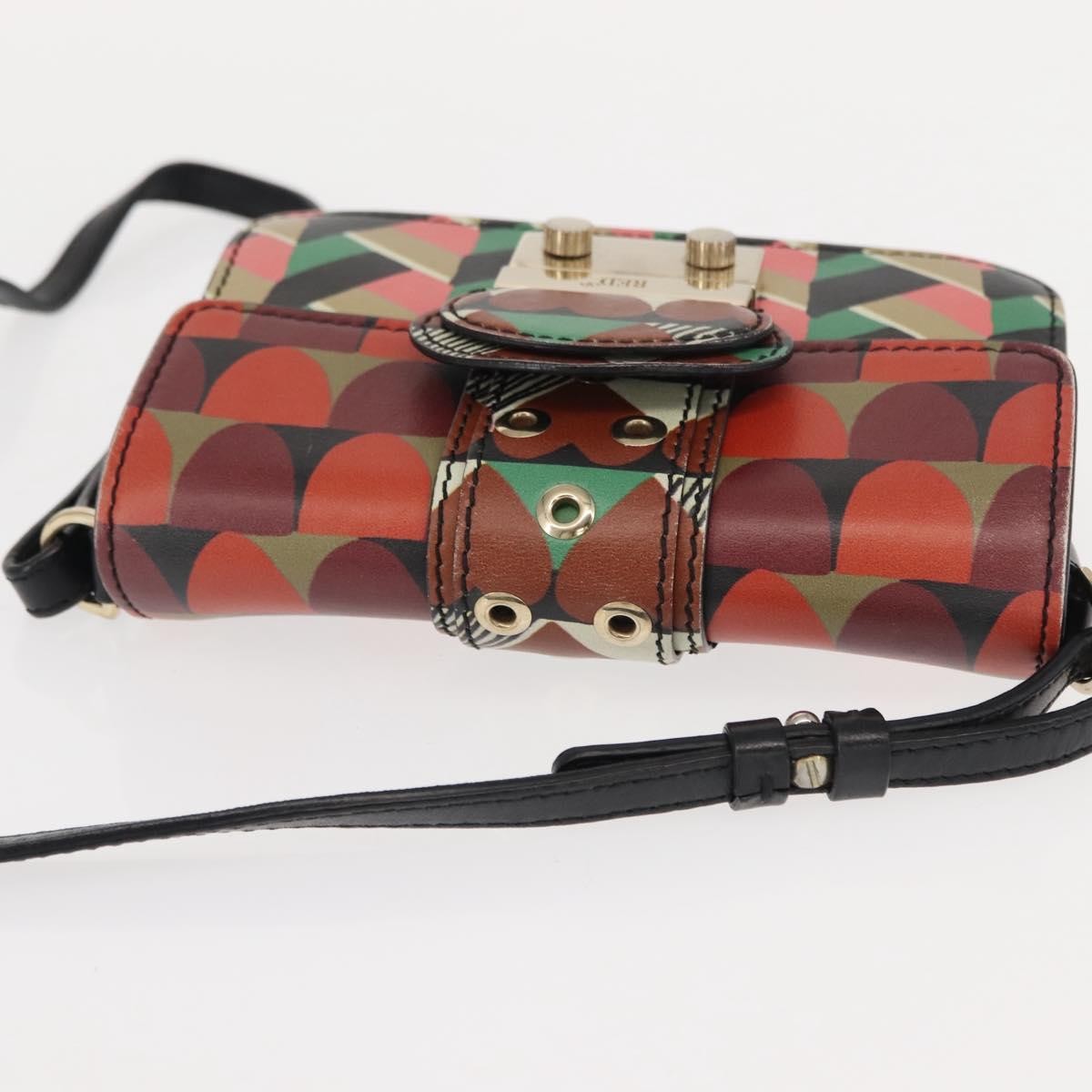 Valentino Garavani Glam Lock Printed Leather Multicolour Leather Shoulder Bag Bag (Pre-Owned)