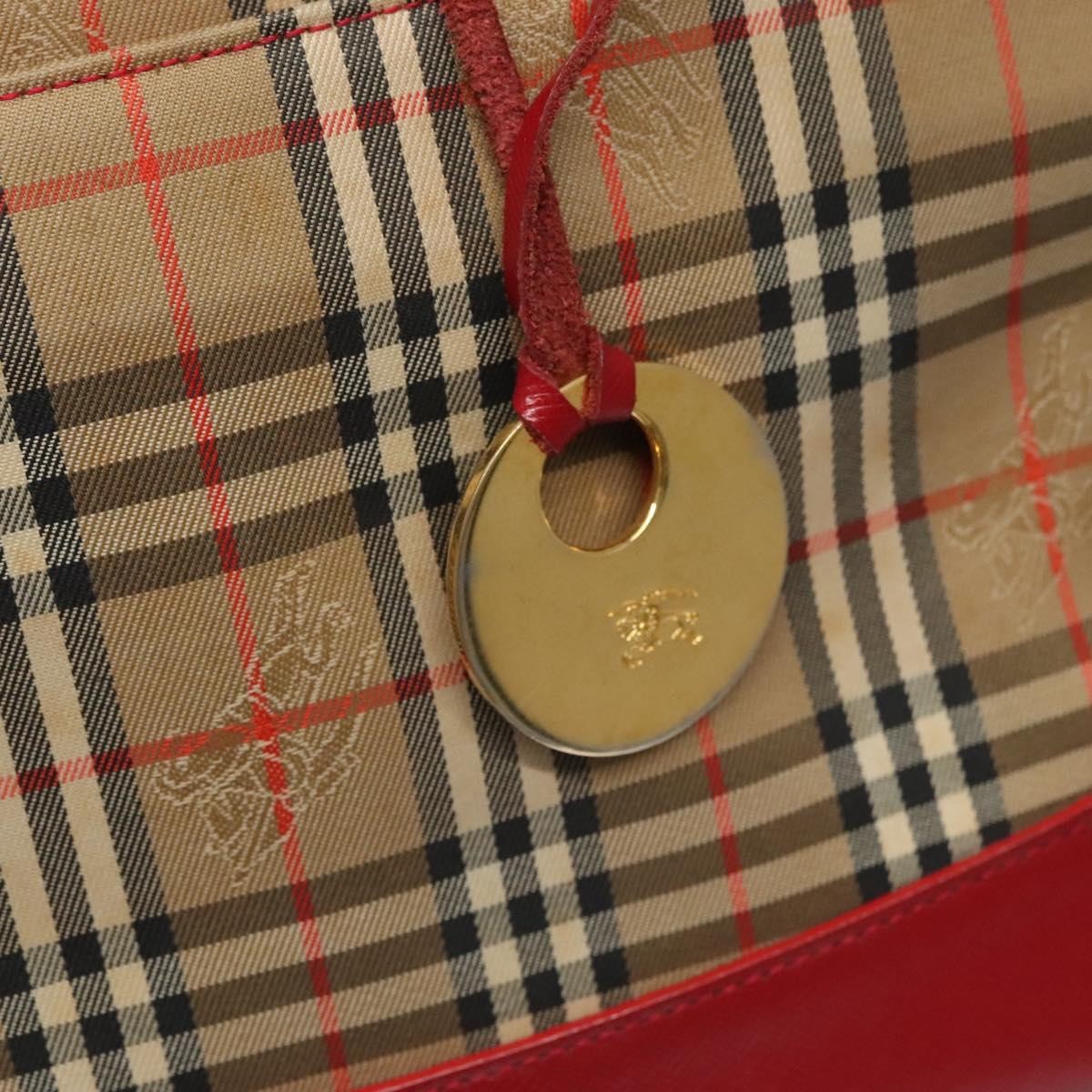 Burberry Nova Check Nova Check Canvas And Leather Beige Canvas Handbag (Pre-Owned)