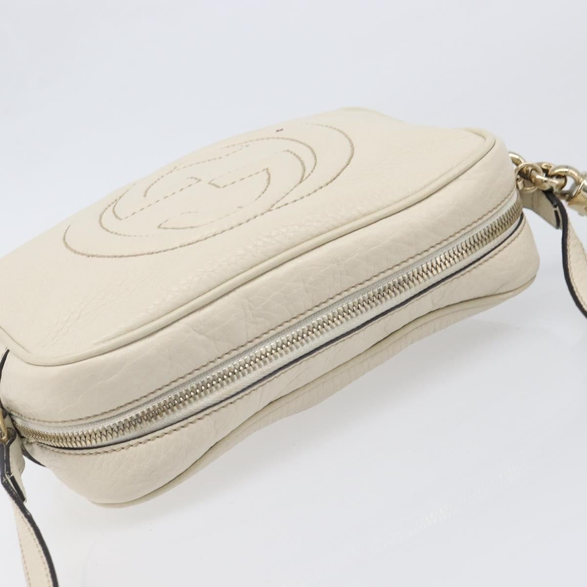 Gucci Soho Disco Leather White Leather Shoulder Bag Bag (Pre-Owned)