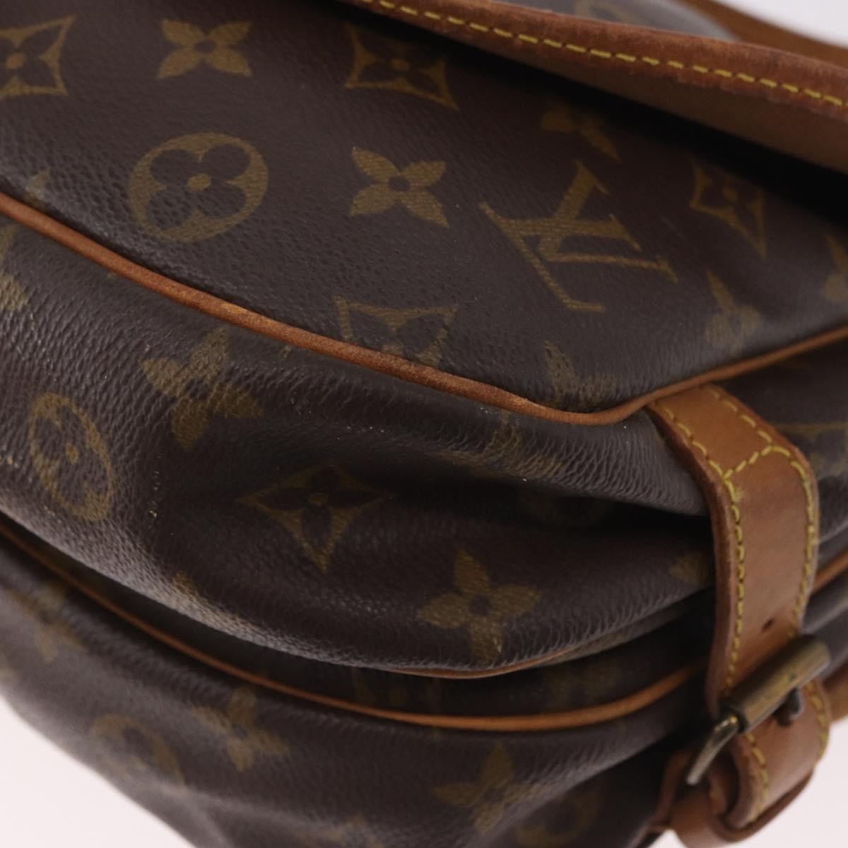 Louis Vuitton Saumur Monogram Canvas Brown Canvas Shoulder Bag Bag (Pre-Owned)