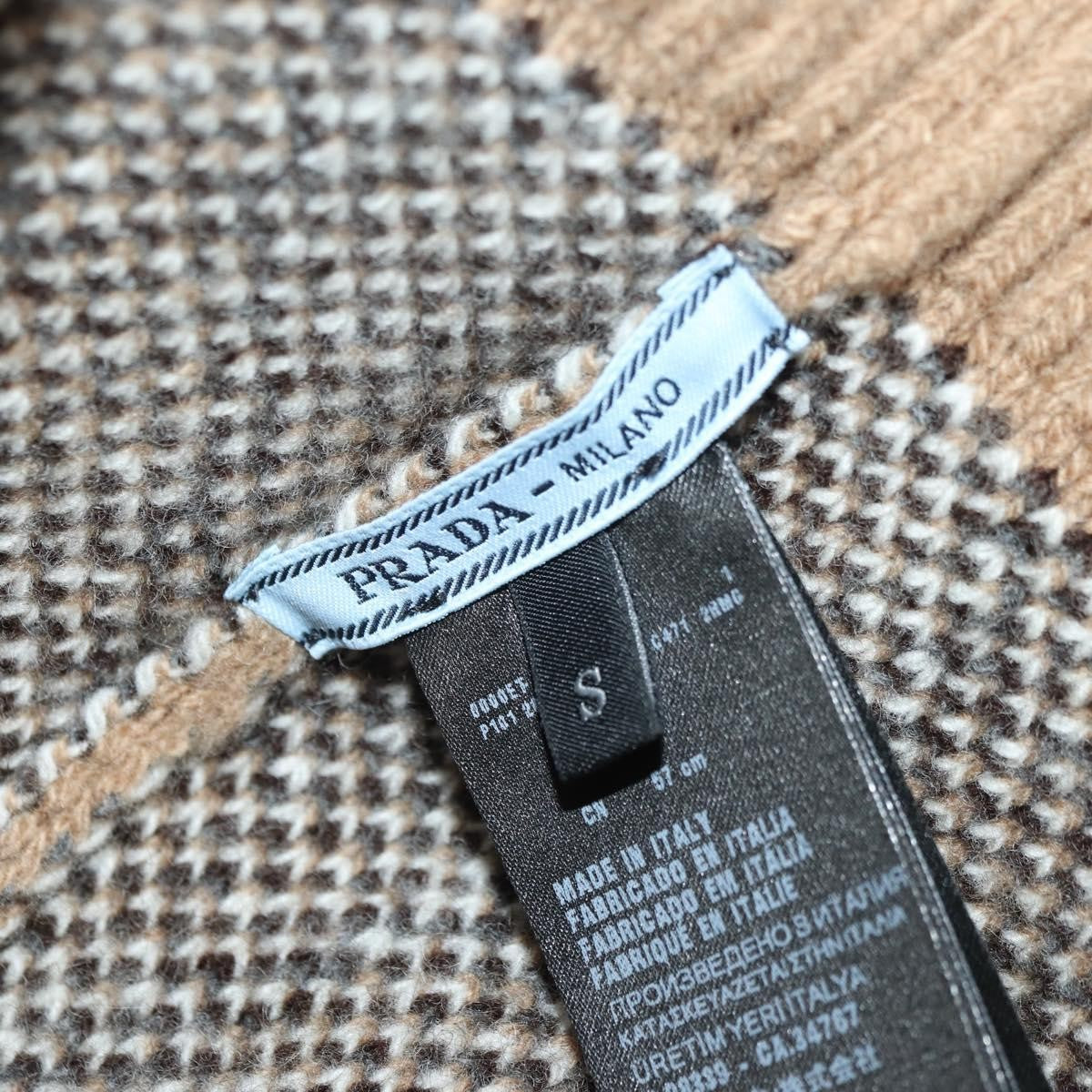 Prada Triangle Logo Bucket Hat Wool & Cashmere Beige Wool Head Accessory Accessory (Pre-Owned)
