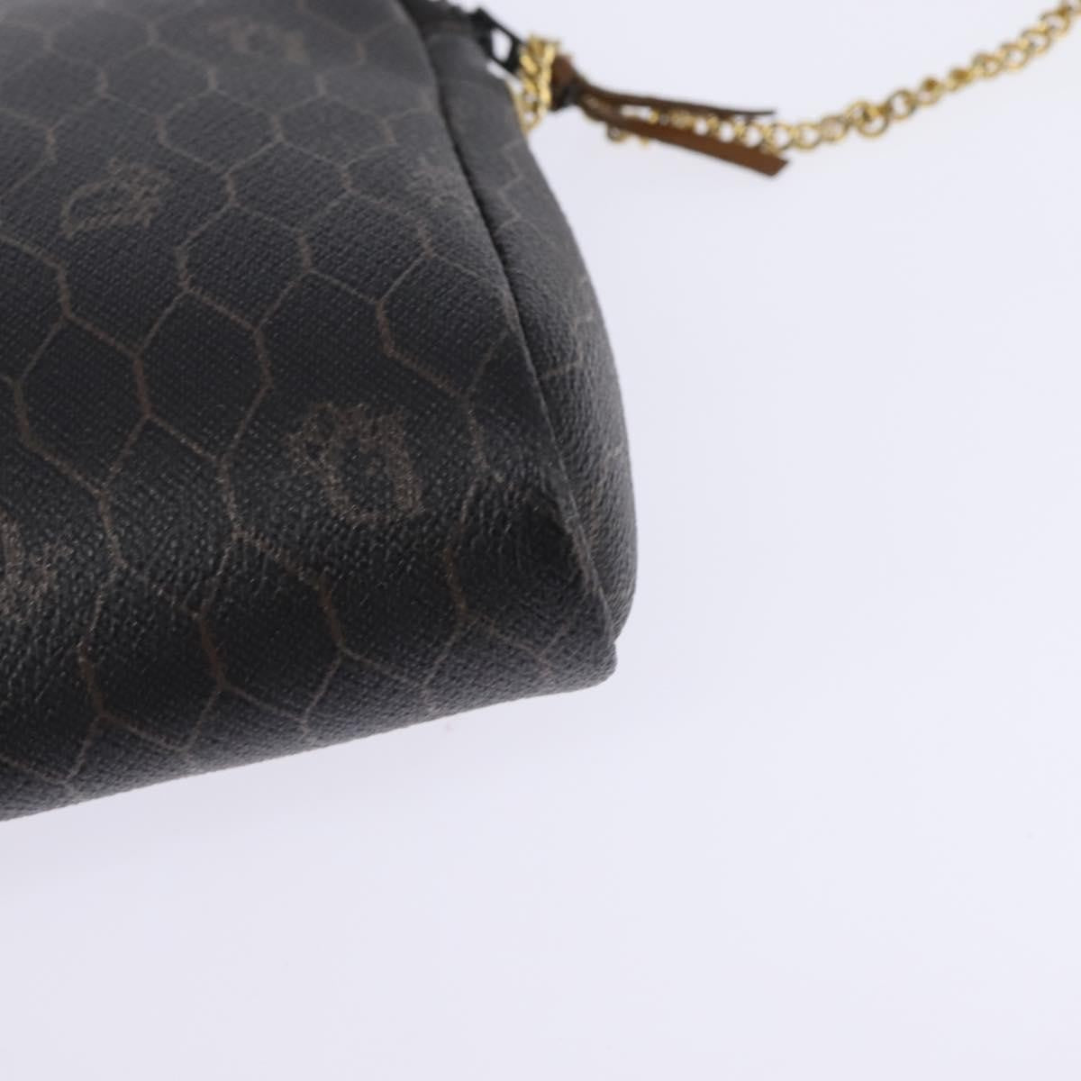 Christian Dior Vintage Honeycomb Zip Coated Canvas Black Canvas Shoulder Bag Bag (Pre-Owned)