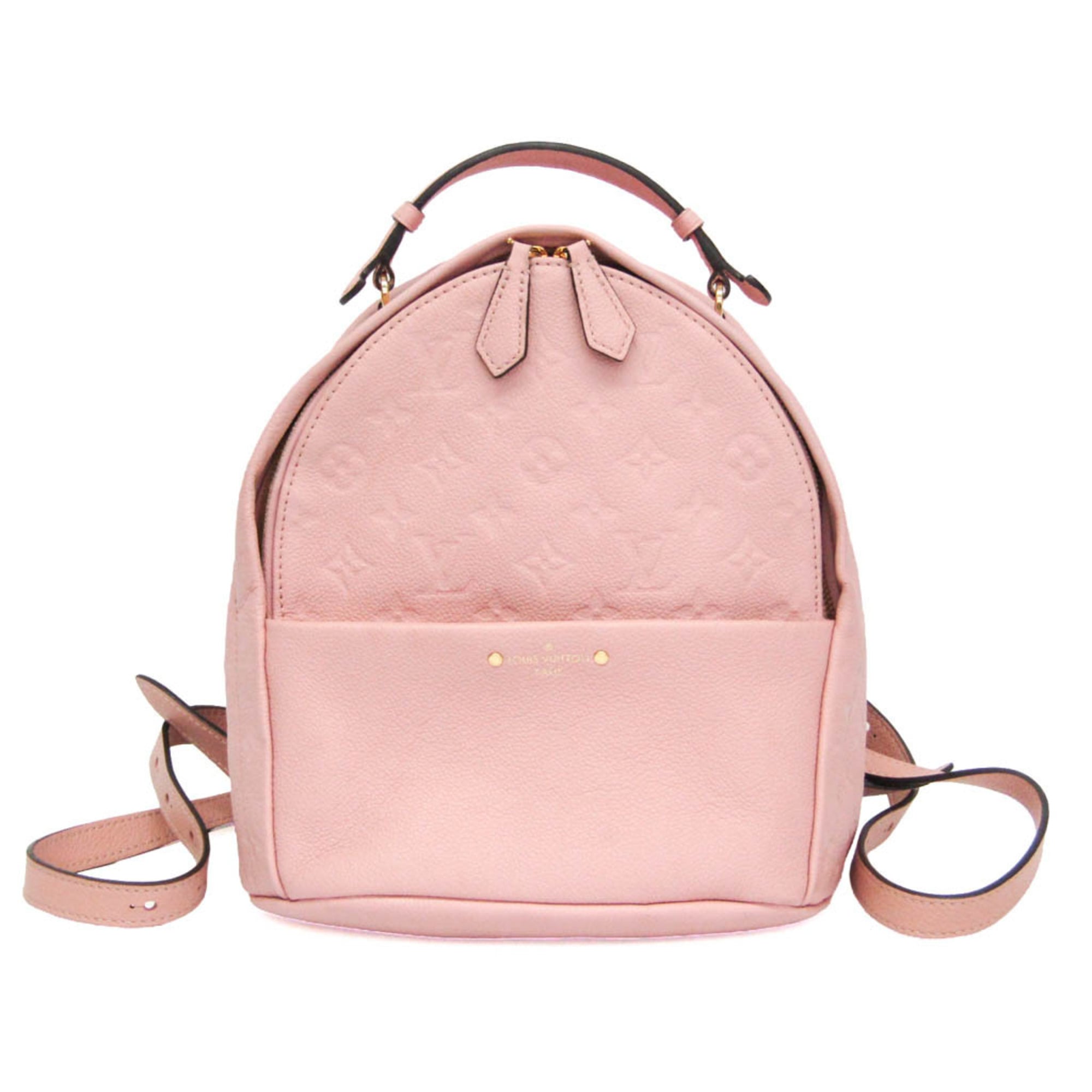Louis Vuitton Sorbonne Monogram Empreinte Leather Pink Leather Backpack Bag (Pre-Owned)