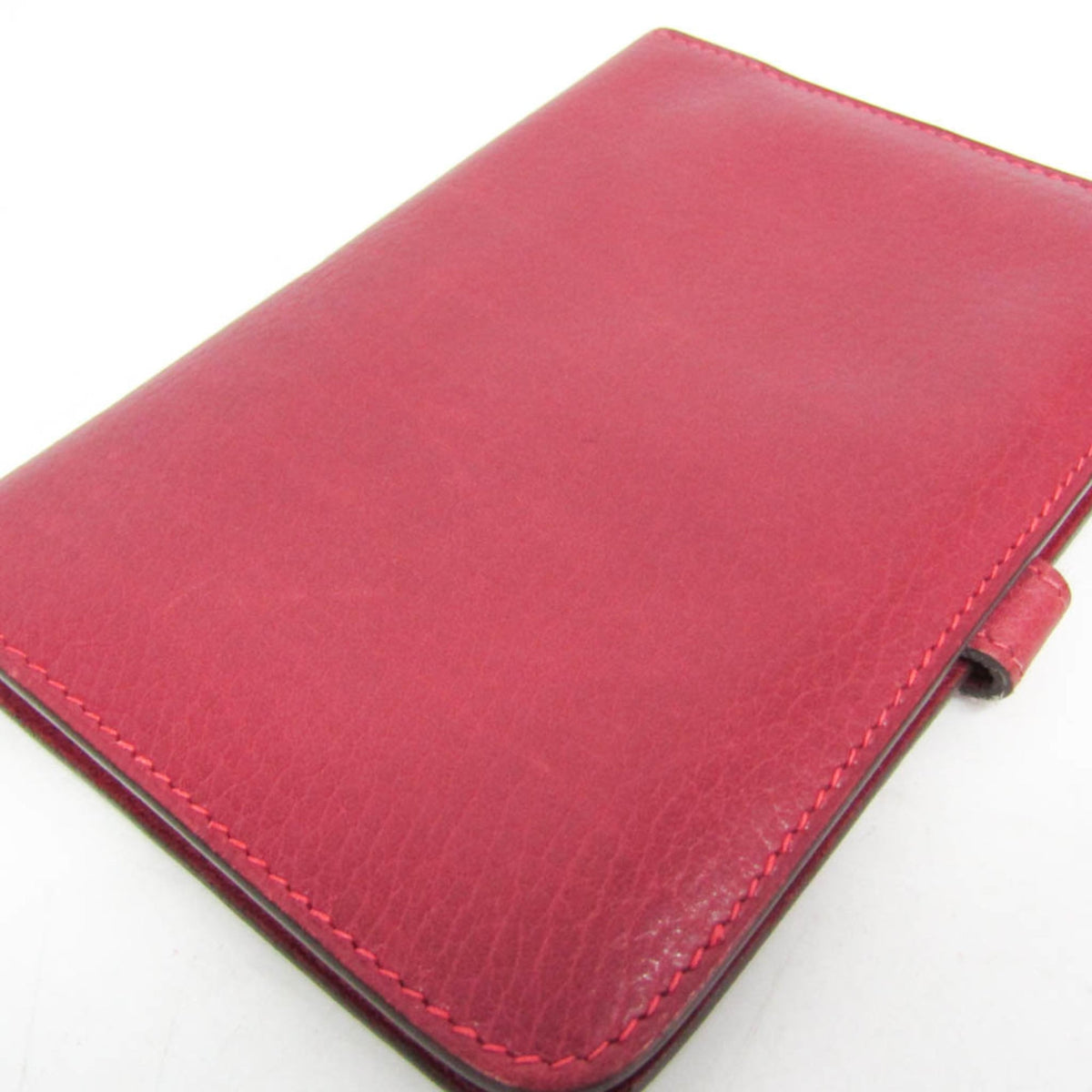 Hermes Dogon Compact Leather Red Leather Wallets Accessory (Pre-Owned)