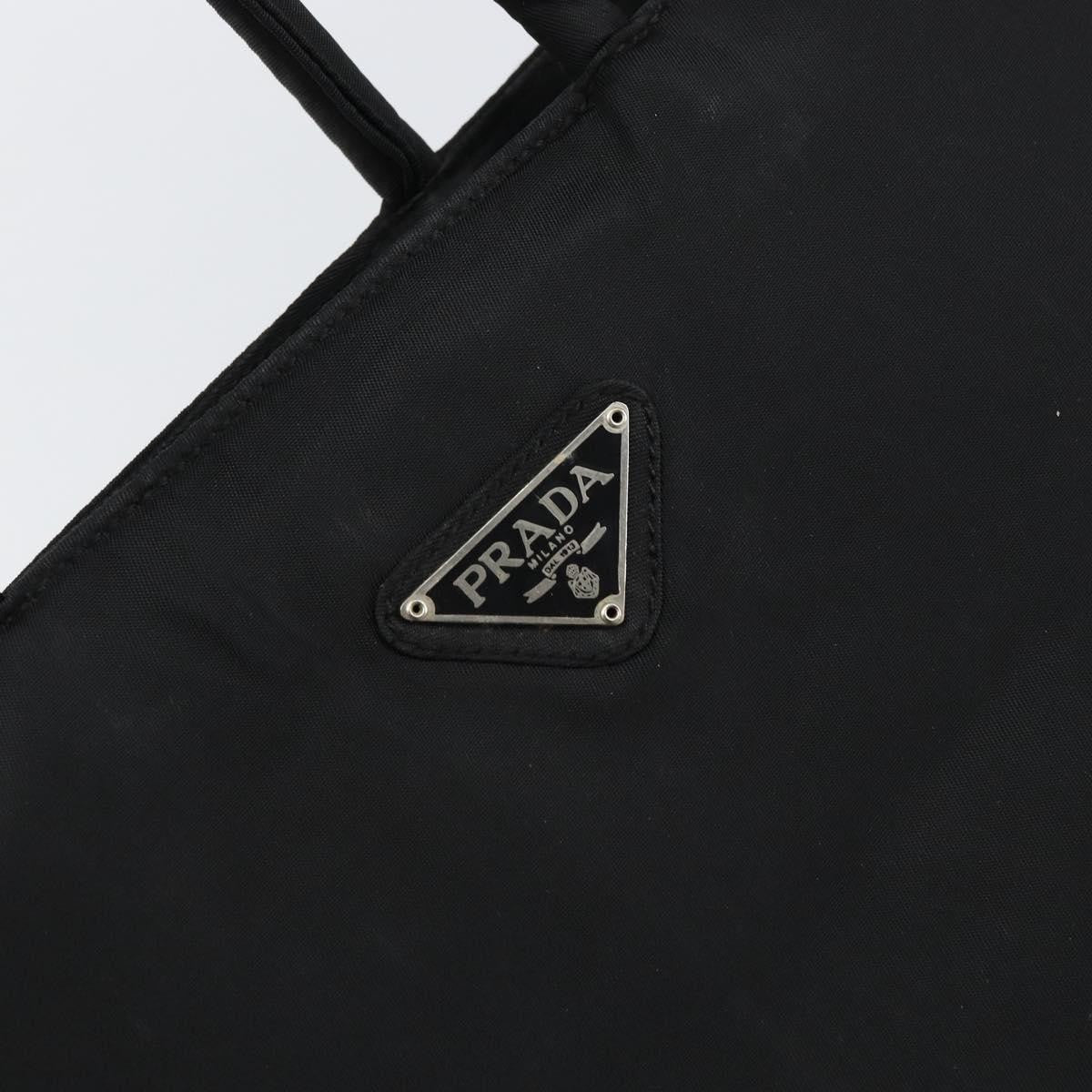 Prada Vintage Tote Nylon Black Nylon Tote Bag Bag (Pre-Owned)