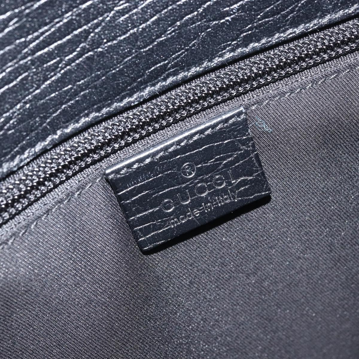 Gucci Vintage Leather Black Leather Handbag (Pre-Owned)