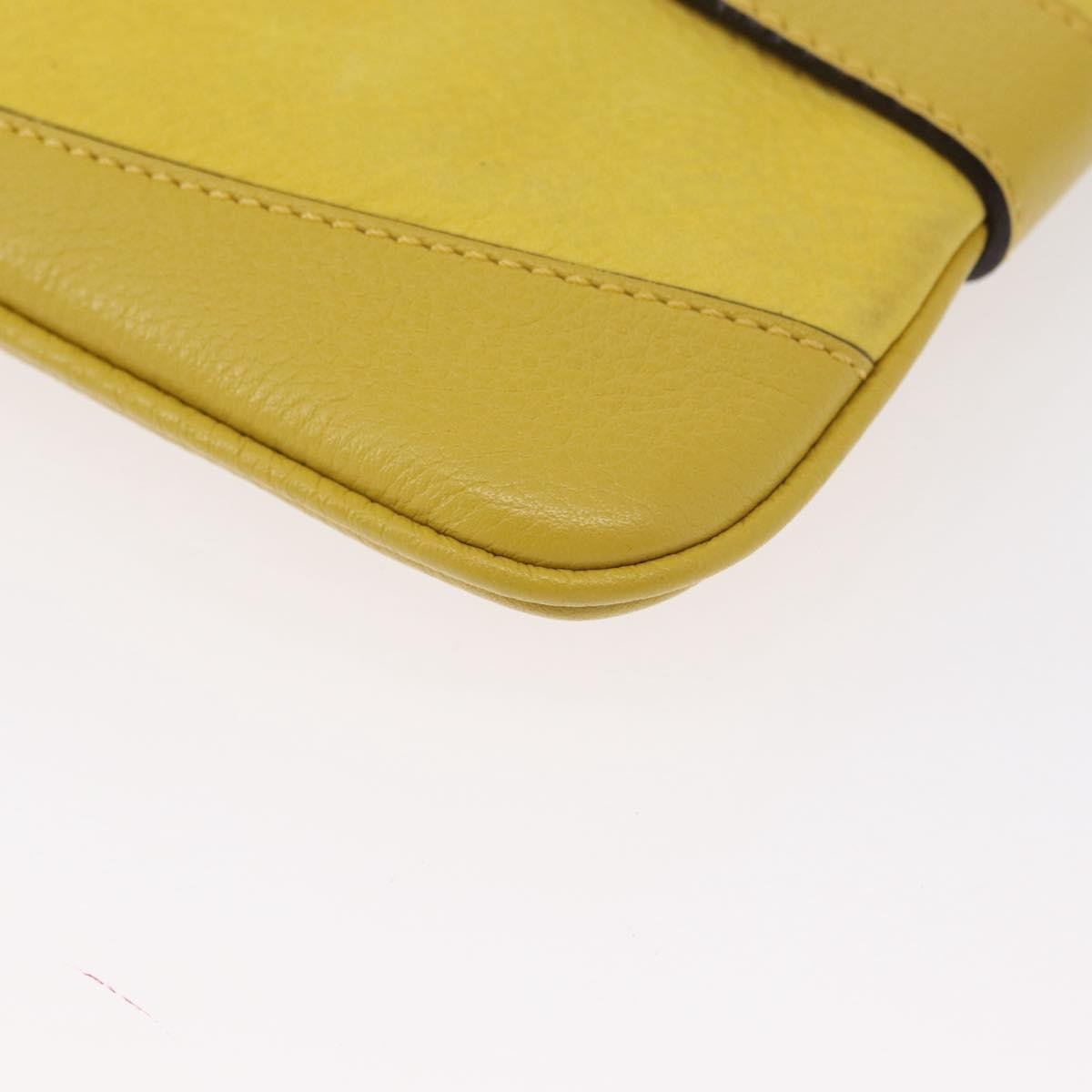 Burberry Vintage Leather Yellow Leather Shoulder Bag Bag (Pre-Owned)