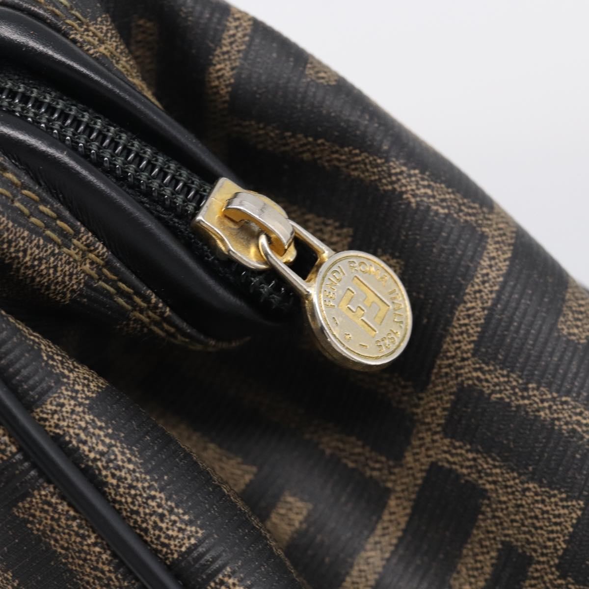 Fendi Convertible Boston Zucca Canvas Brown Canvas Handbag (Pre-Owned)