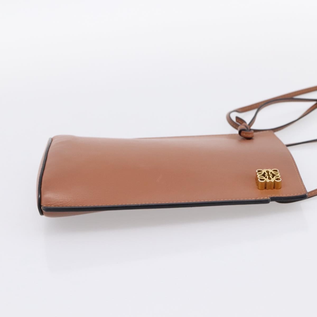 Loewe Dice Pocket Leather Brown Leather Crossbody Bag Bag (Pre-Owned)