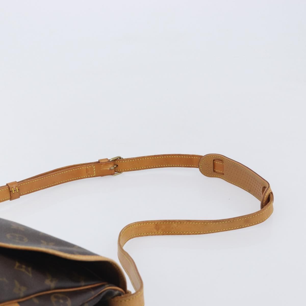 Louis Vuitton Saumur Monogram Canvas Brown Canvas Shoulder Bag Bag (Pre-Owned)