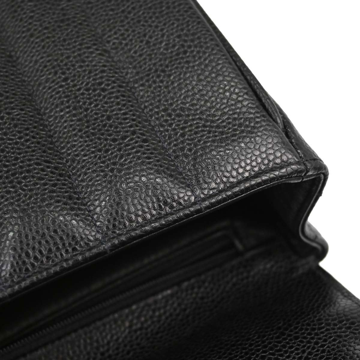Chanel Vintage Top Handle Vertical Quilt Caviar Black Leather Handbag (Pre-Owned)