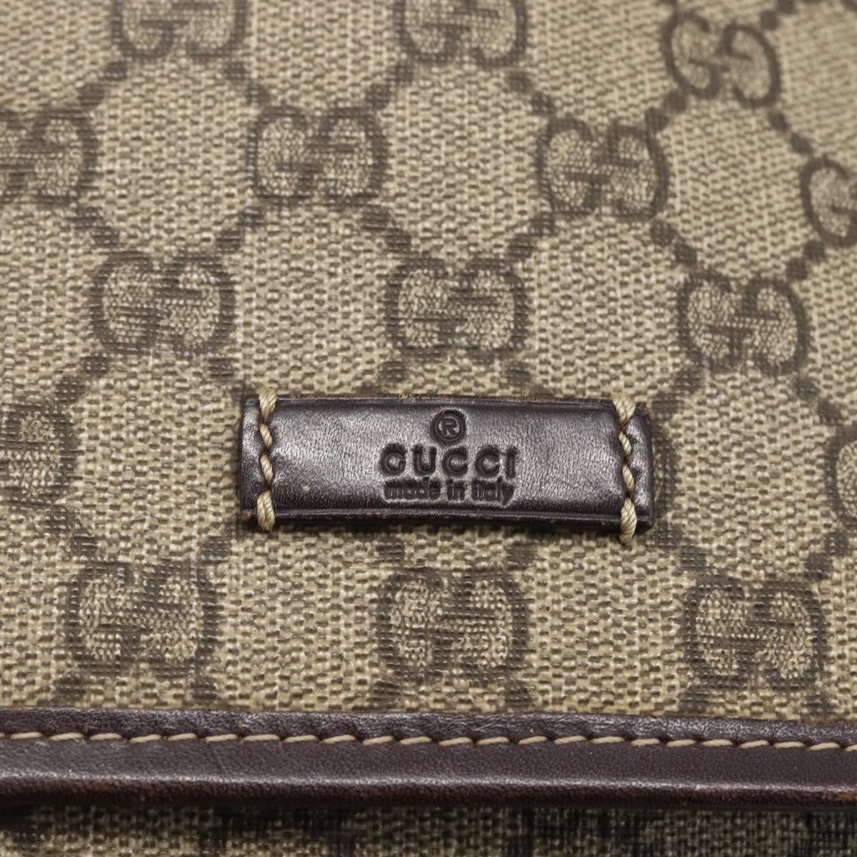 Gucci Flap Messenger Gg Coated Canvas Beige Canvas Shoulder Bag Bag (Pre-Owned)