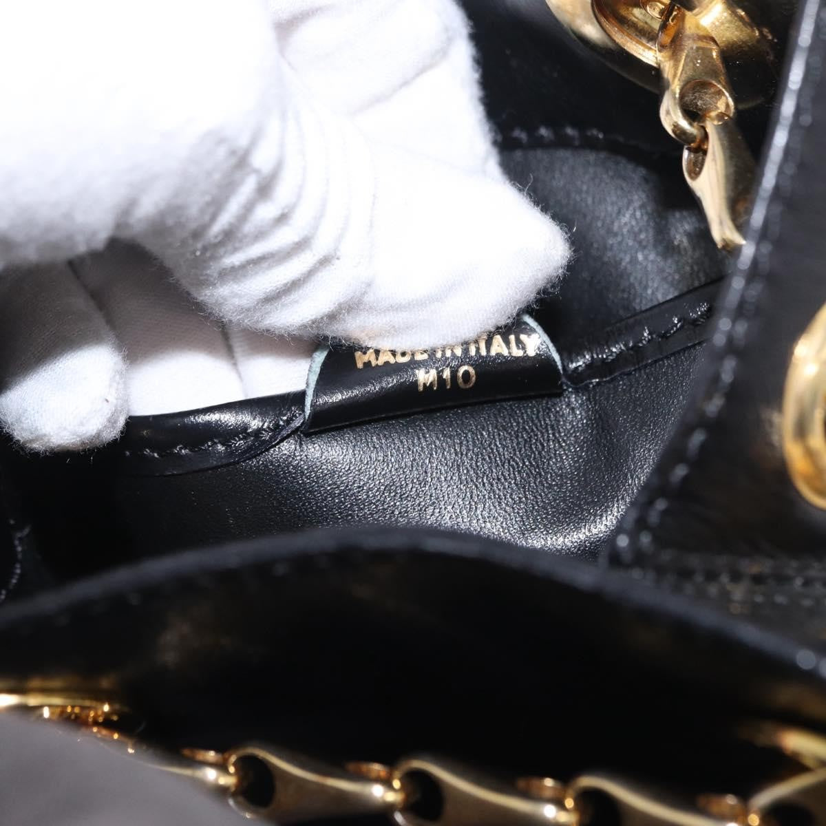 Celine Shoulder Leather Black Leather Shoulder Bag Bag (Pre-Owned)