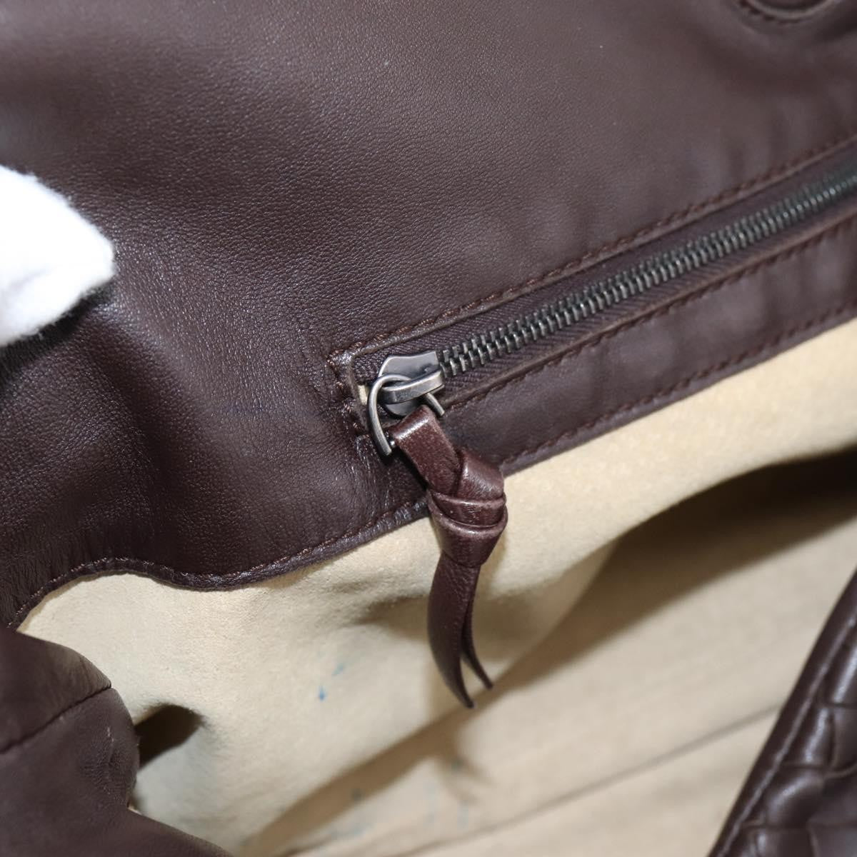 Bottega Veneta Campana Hobo Intrecciato Nappa Brown Leather Shoulder Bag Bag (Pre-Owned)