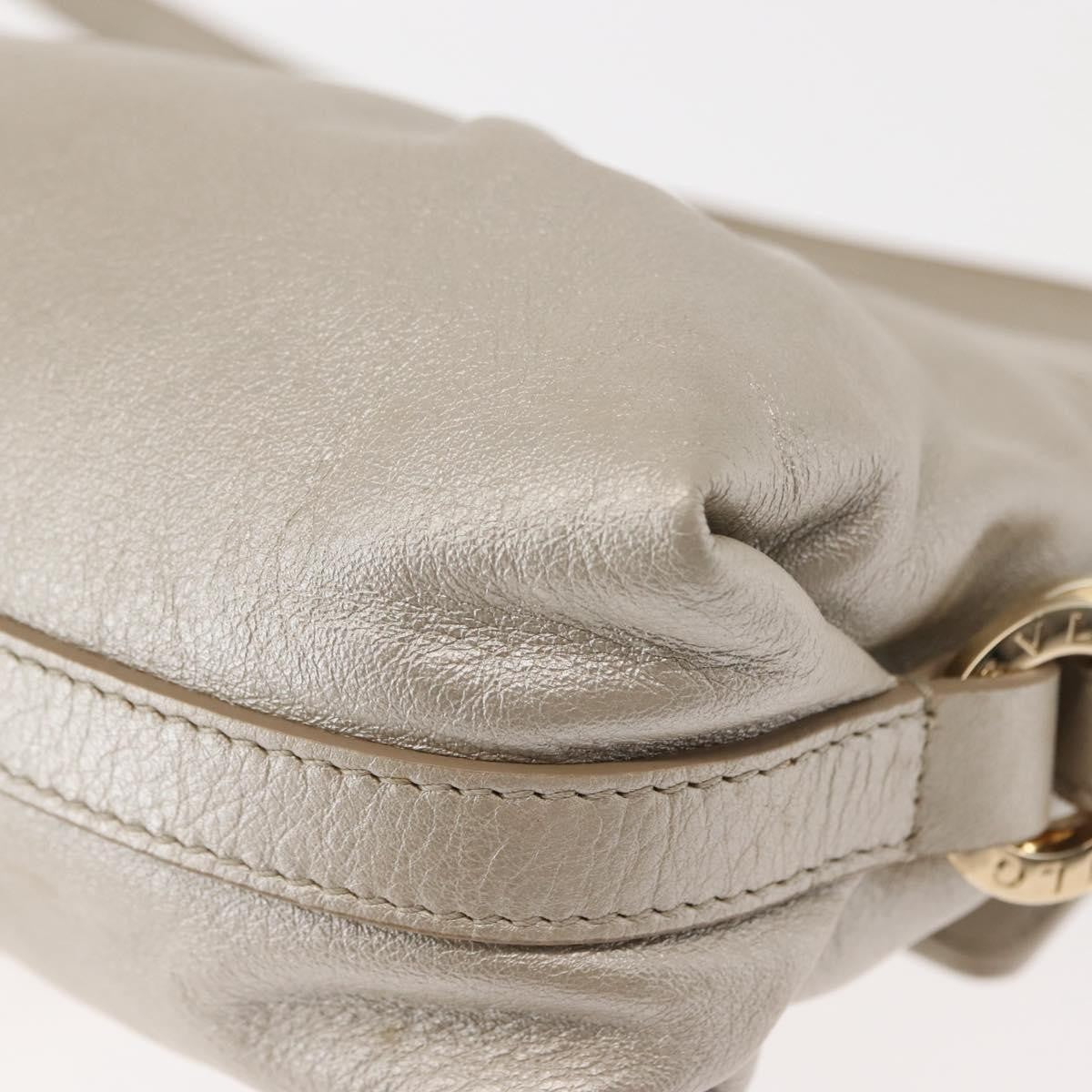 Bvlgari Chandra Flap Leather Silver Leather Bag (Pre-Owned)