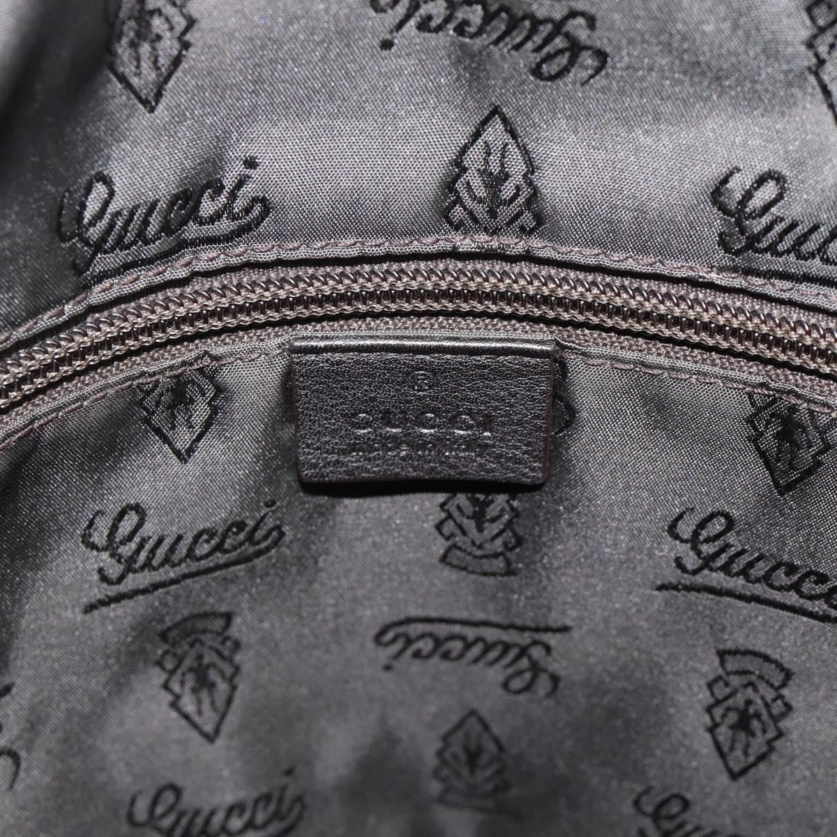 Gucci Front Zip Messenger Guccissima Leather Black Leather Shoulder Bag Bag (Pre-Owned)