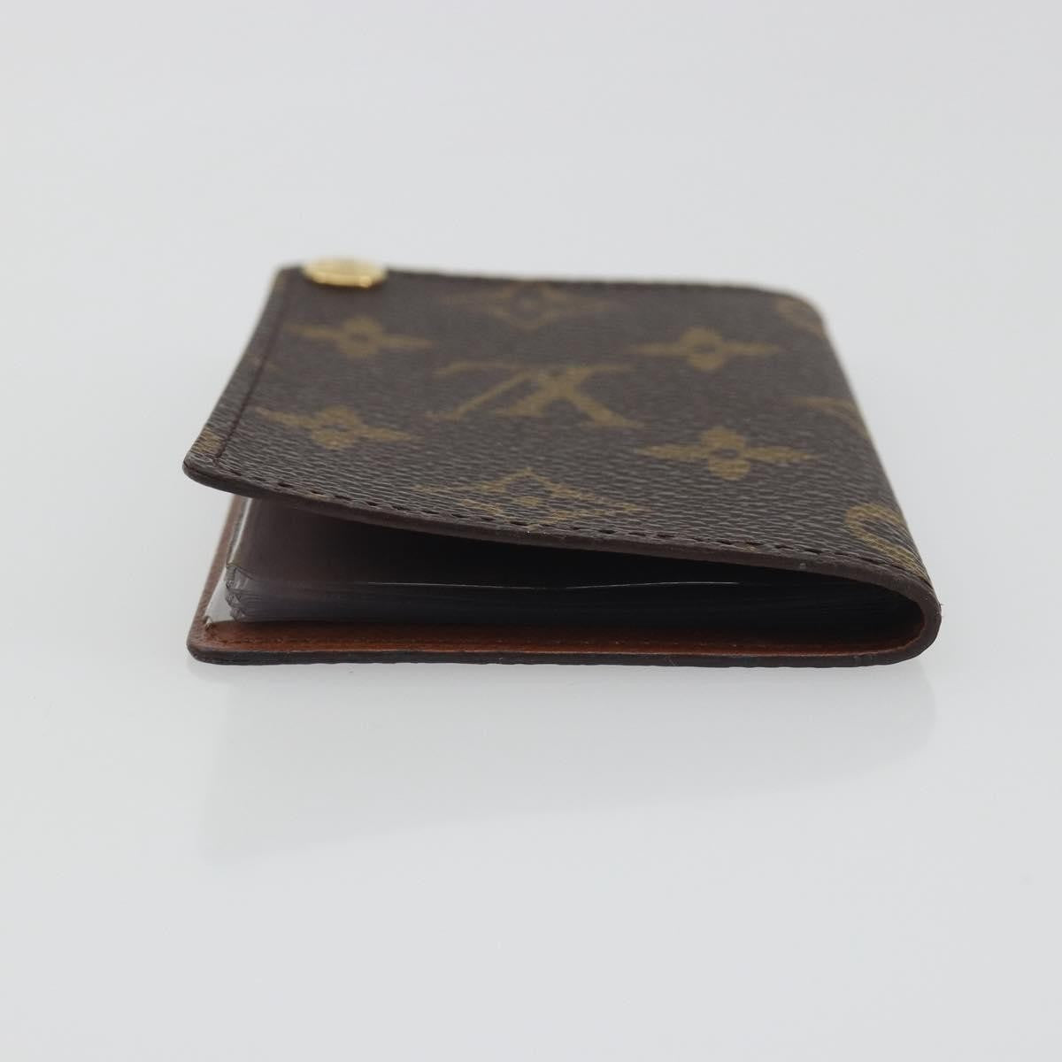 Louis Vuitton Porte Cartes Pression Card Case Monogram Canvas Brown Canvas Card Holders Accessory (Pre-Owned)