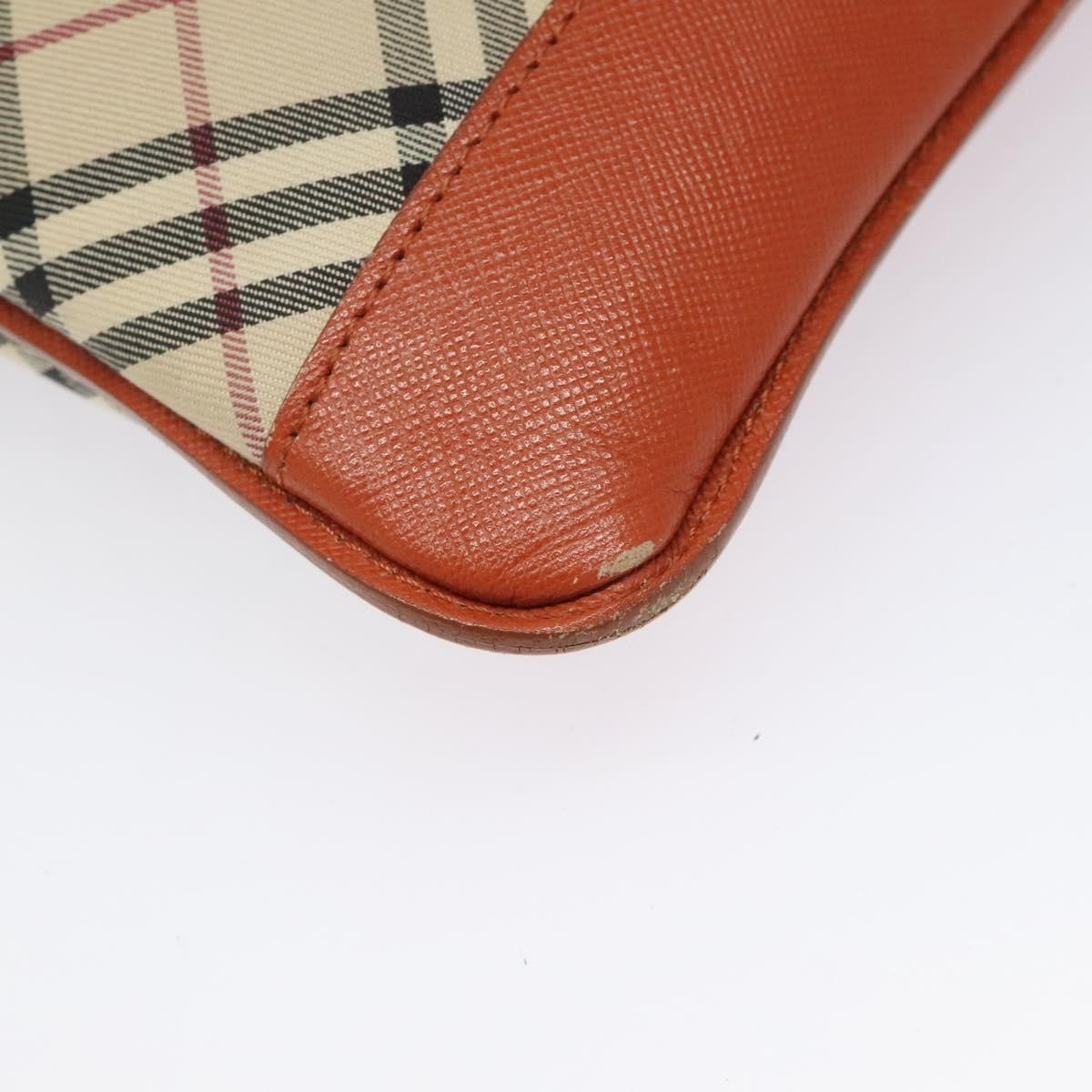 Burberry Nova Check Canvas And Leather Beige Canvas Shoulder Bag Bag (Pre-Owned)