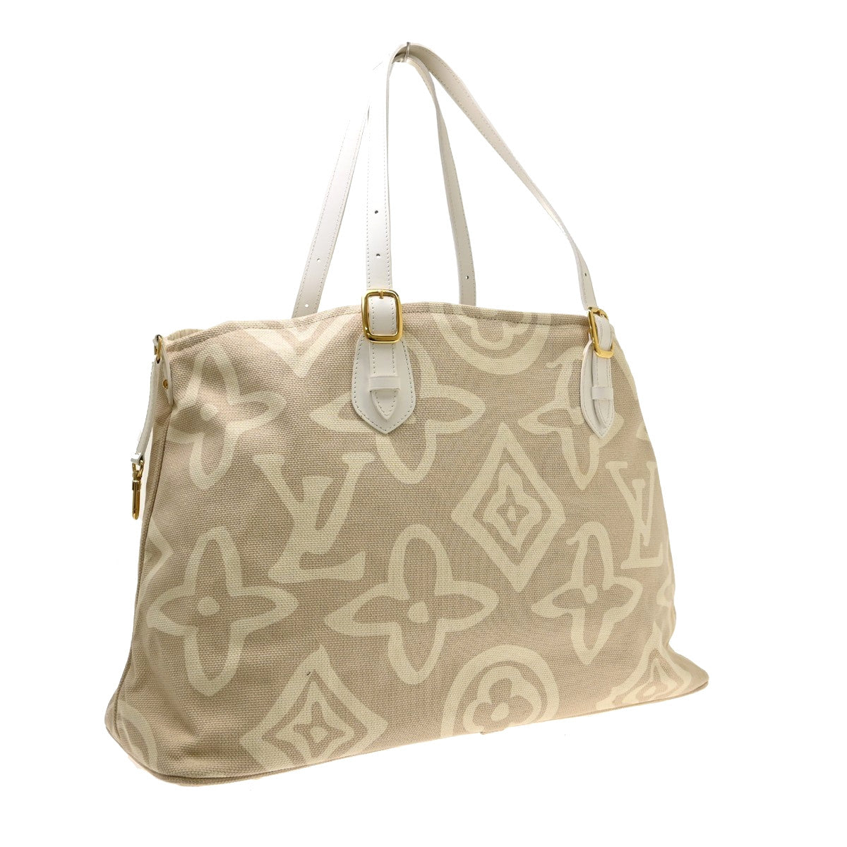 Louis Vuitton Tahitienne Cabas Canvas Beige Canvas Tote Bag Bag (Pre-Owned)