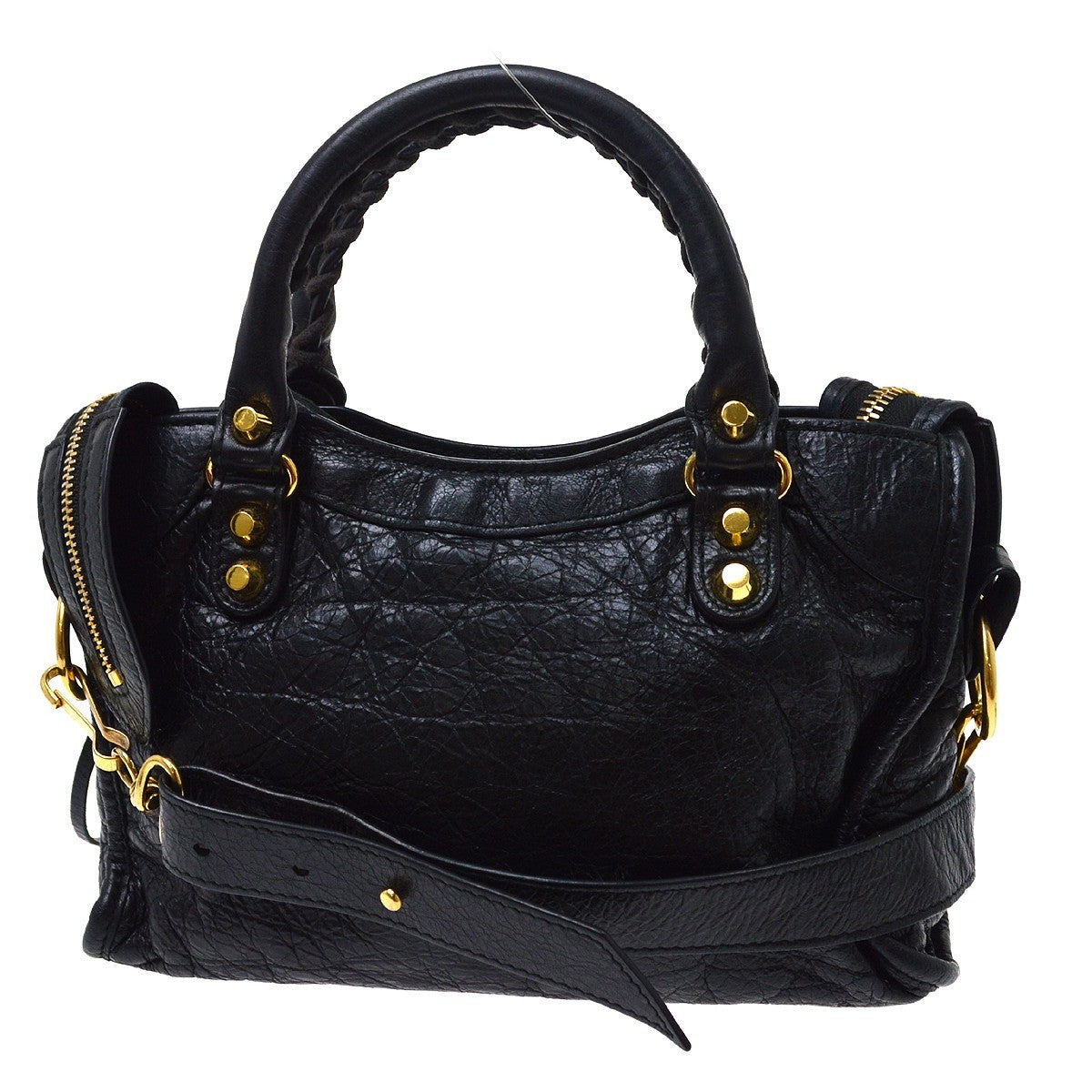 Balenciaga City Leather Black Leather Handbag (Pre-Owned)