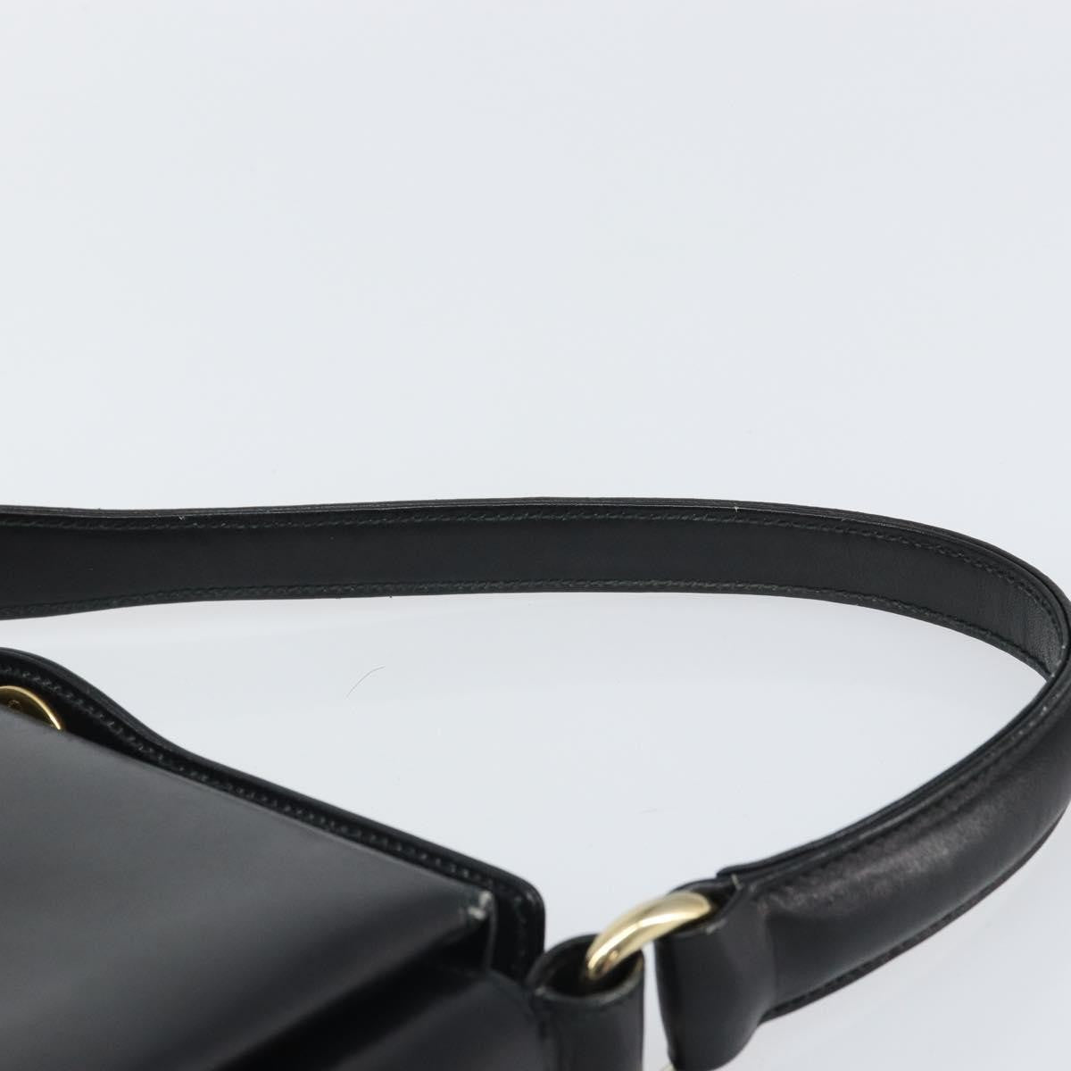 Gucci Vintage Leather Black Leather Handbag (Pre-Owned)