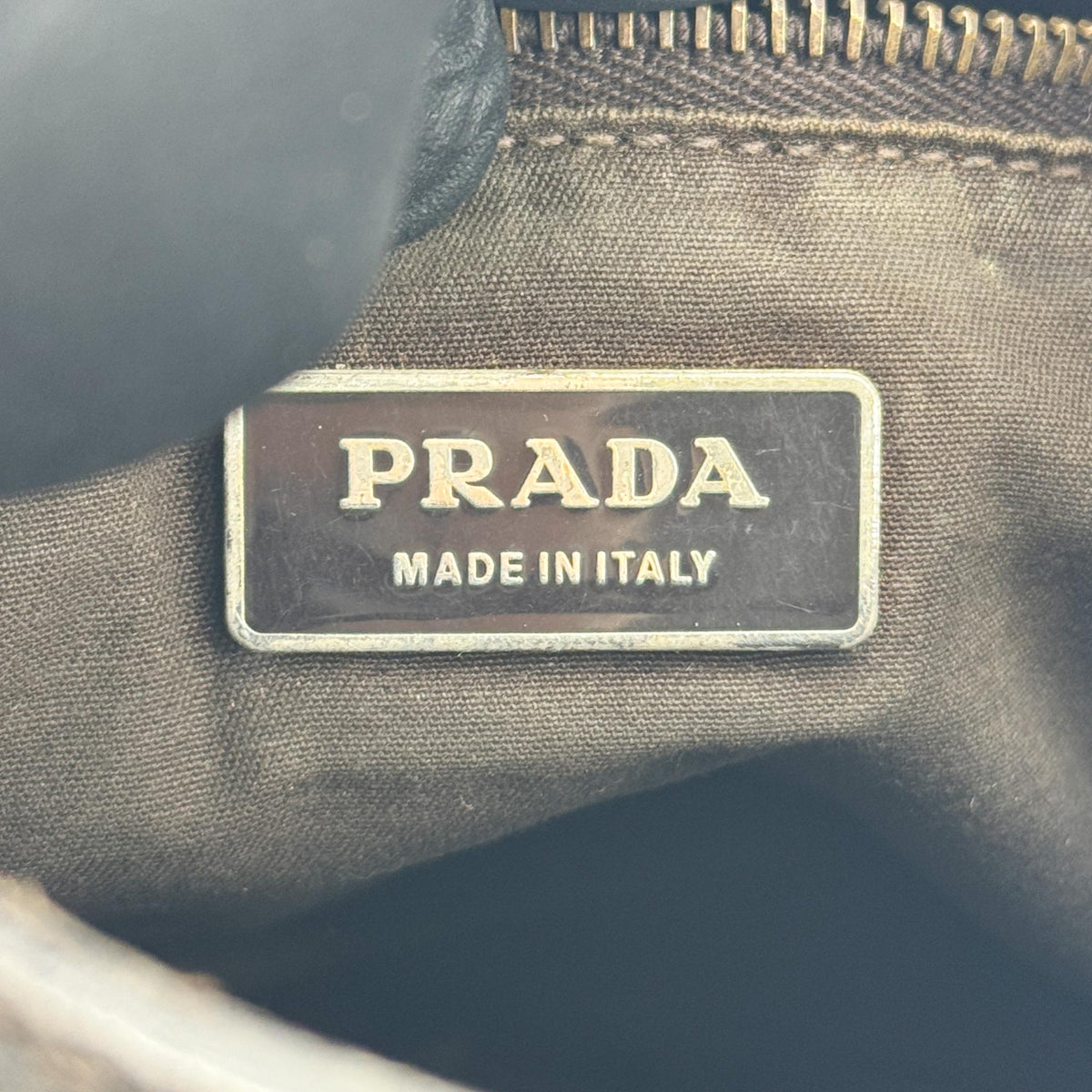 Prada Shoulder Canvas And Leather Black Canvas Shoulder Bag Bag (Pre-Owned)