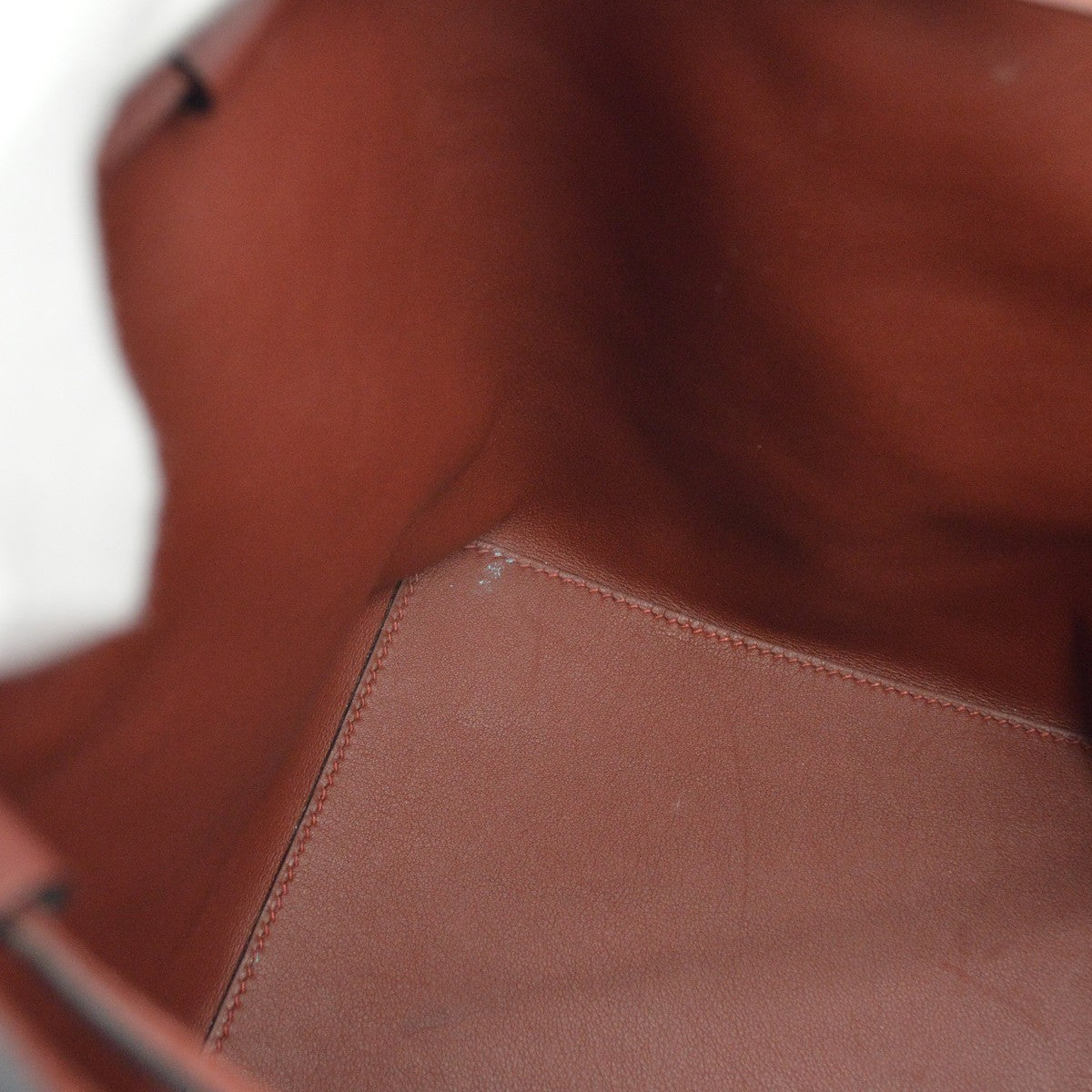 Hermes Licol Evercolor Brown Leather Handbag (Pre-Owned)