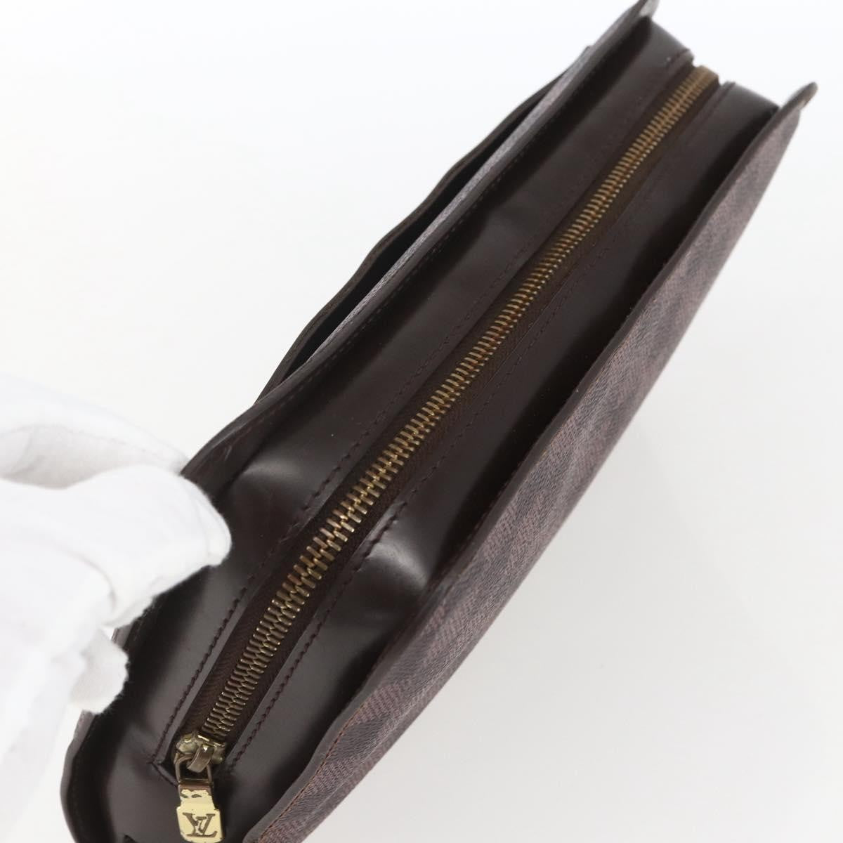 Louis Vuitton Pochette Saint Louis Damier Ebene Brown Canvas Clutche & Pouche Bag (Pre-Owned)