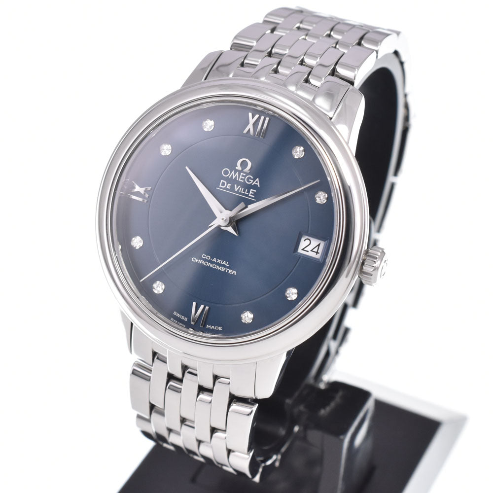 Omega De Ville Prestige Co-Axial Chronometer Automatic Stainless Steel With Diamond Markers Watch (Pre-Owned)