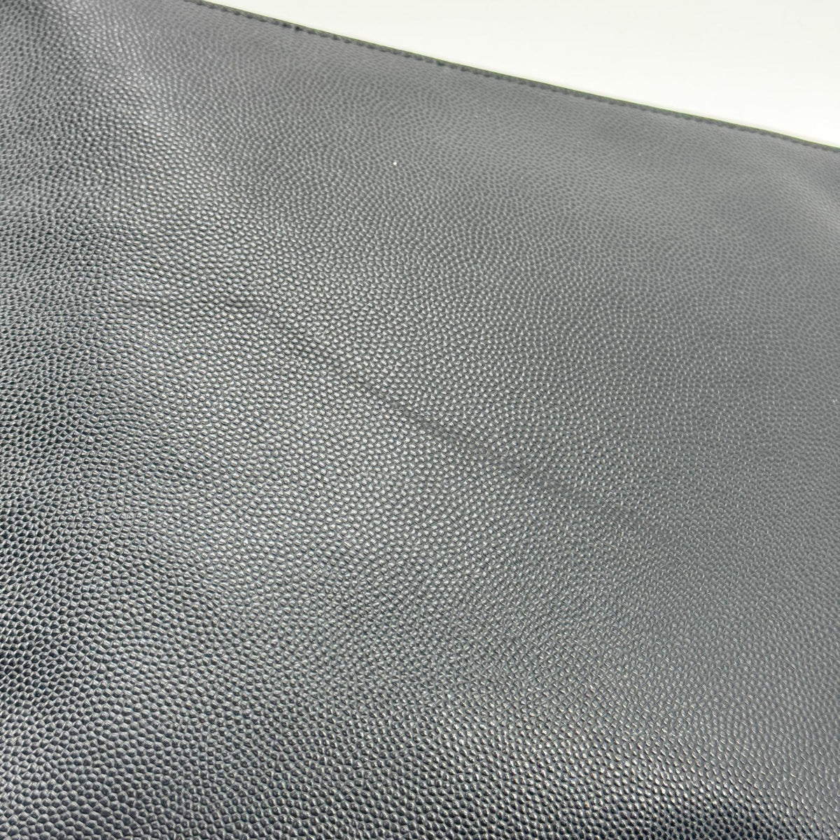 Saint Laurent Letters Zip Clutch Leather Black Leather Clutche & Pouche Bag (Pre-Owned)